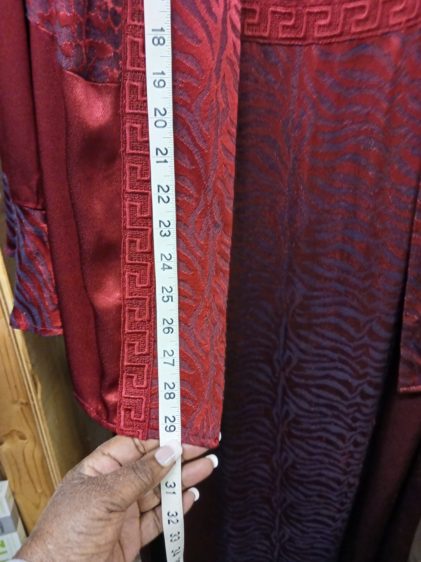 Woman Dress 2 piece Dress Size 20 Color Royal Wine Jacquard Color Pattern"Christmas Ready"