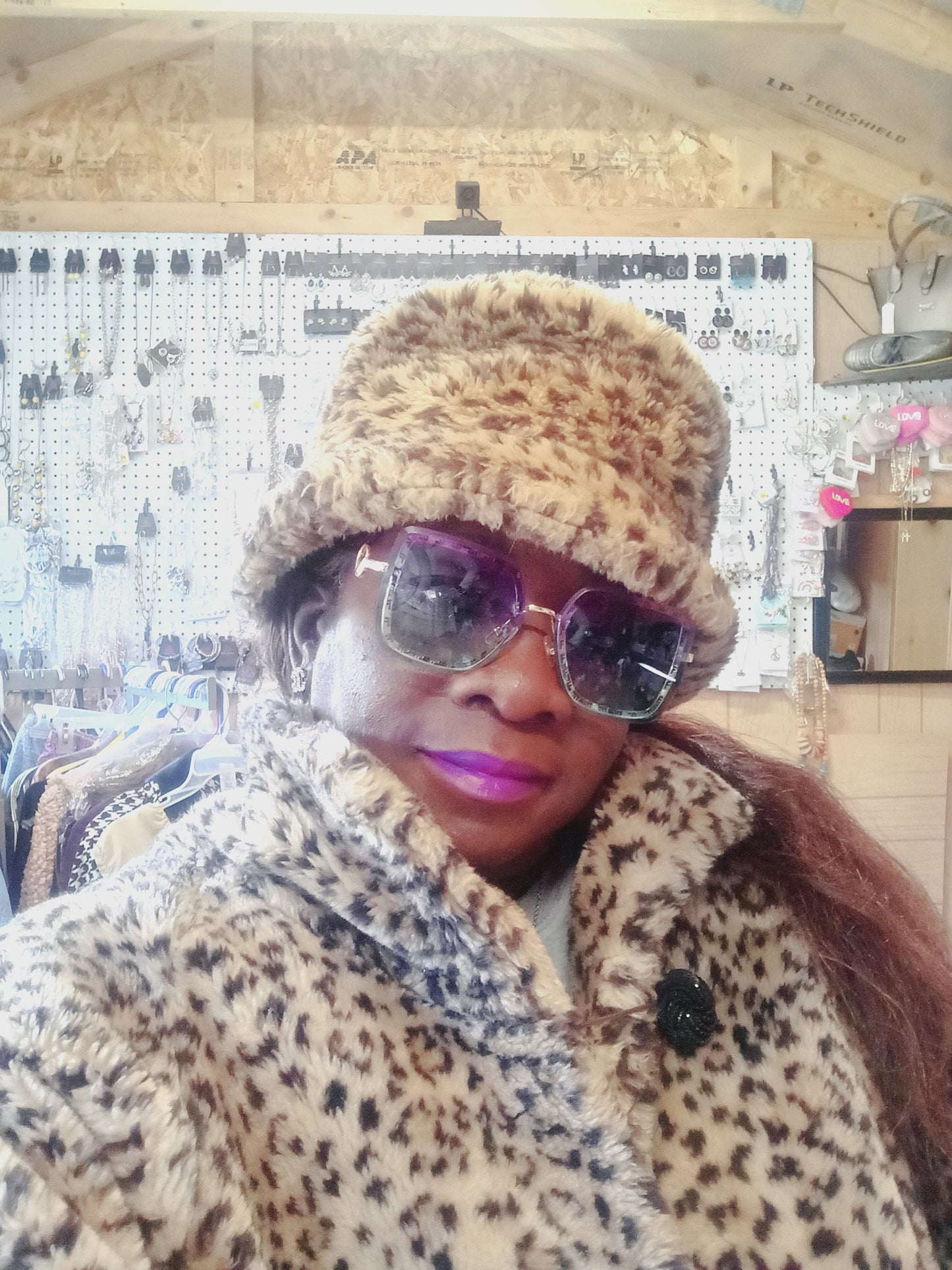 Womans Very Beautiful Cheetah Print Swing Coat "Just In" Size L