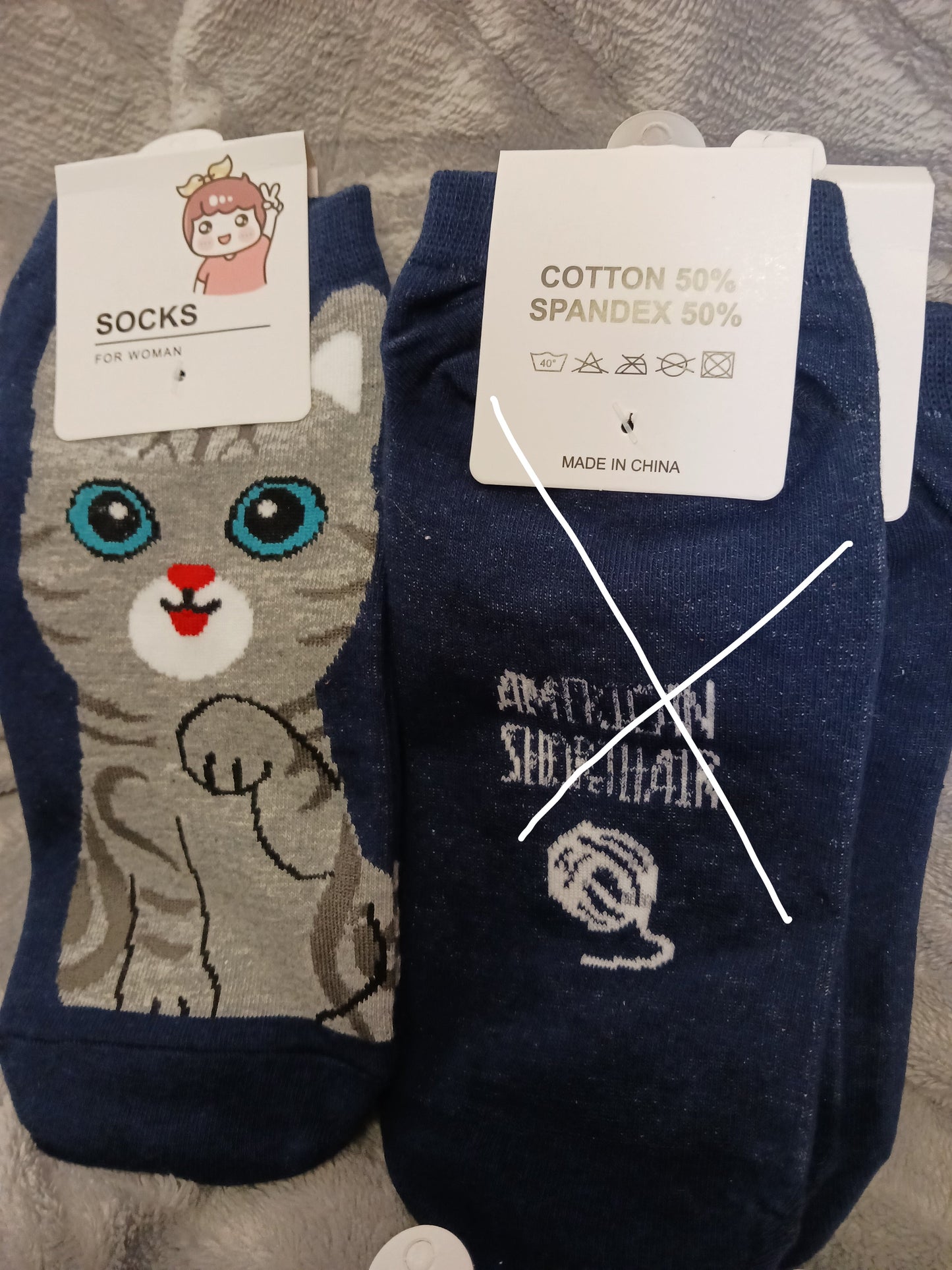 Woman Cat lover Socks "New Arrival"
