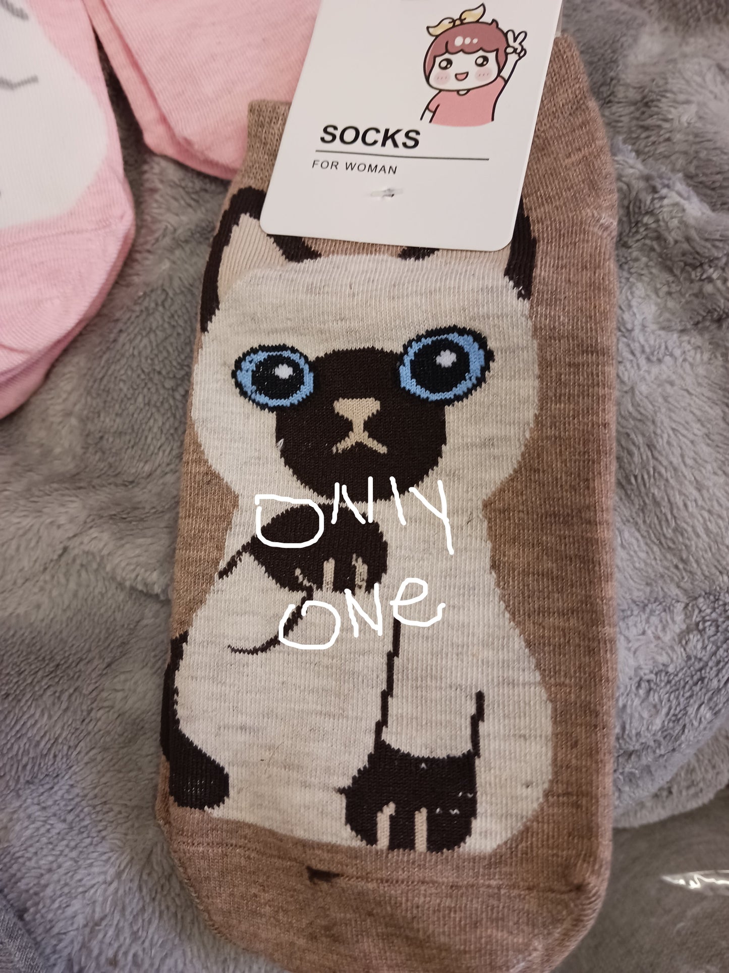 Woman Cat lover Socks "New Arrival"