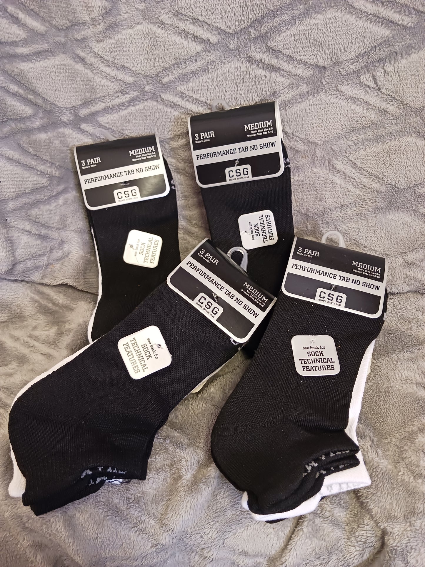 Men Performance Tab No Show Socks 3 Pair Pack, Size 9-11 "Great Father's Day Gift "SOLD OUT