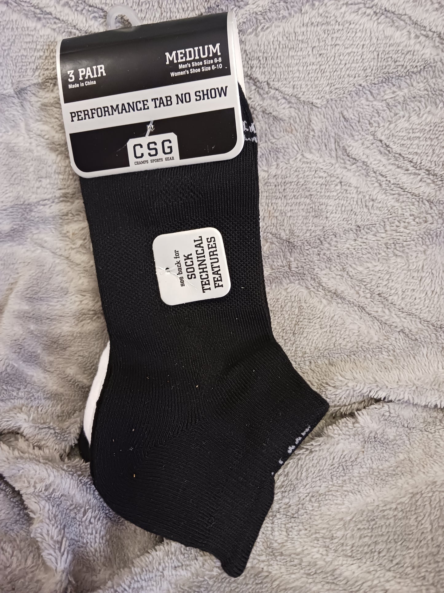 Men Performance Tab No Show Socks 3 Pair Pack, Size 9-11 "Great Father's Day Gift "SOLD OUT