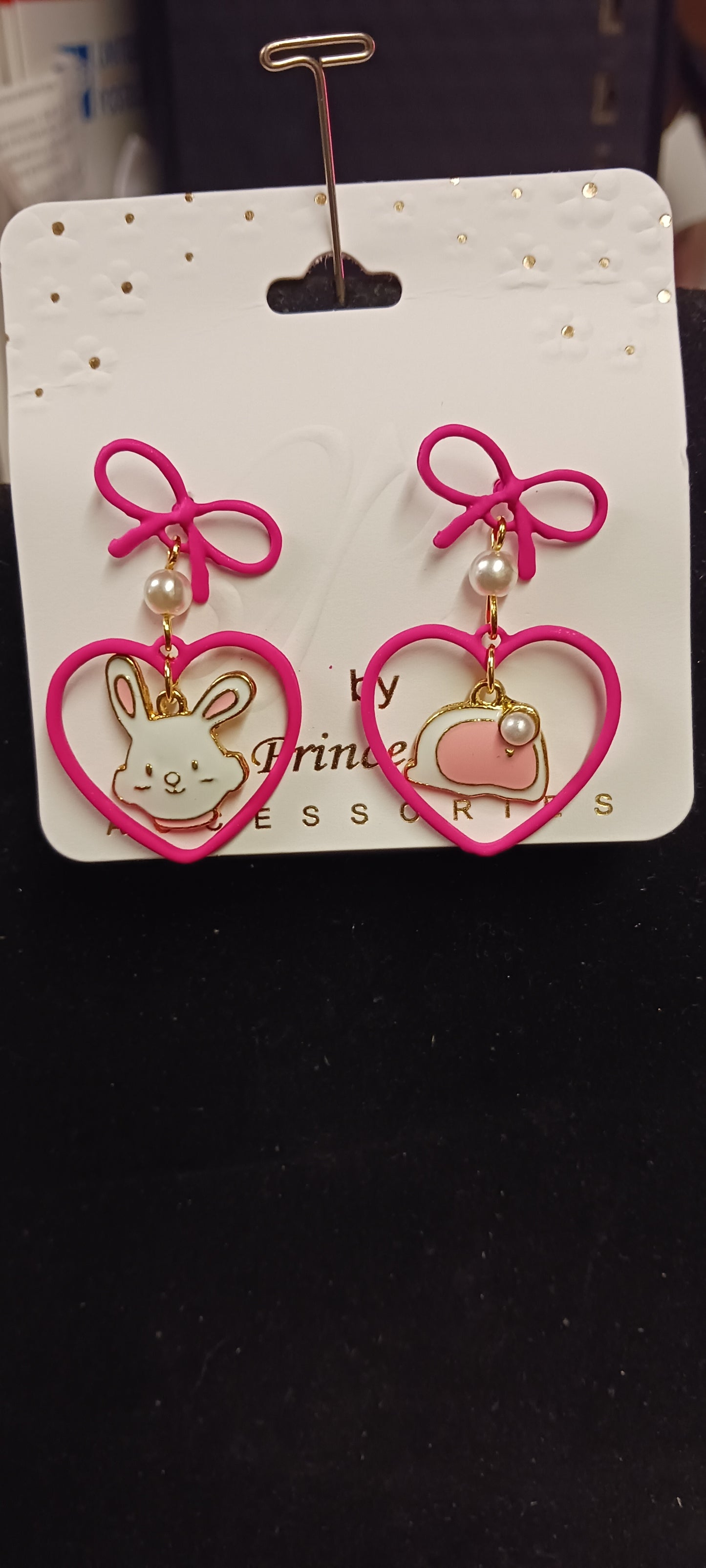 Girls Fashion Post Back Earrings Color "Hot Pink""New Arrival" Just In Time For Easter
