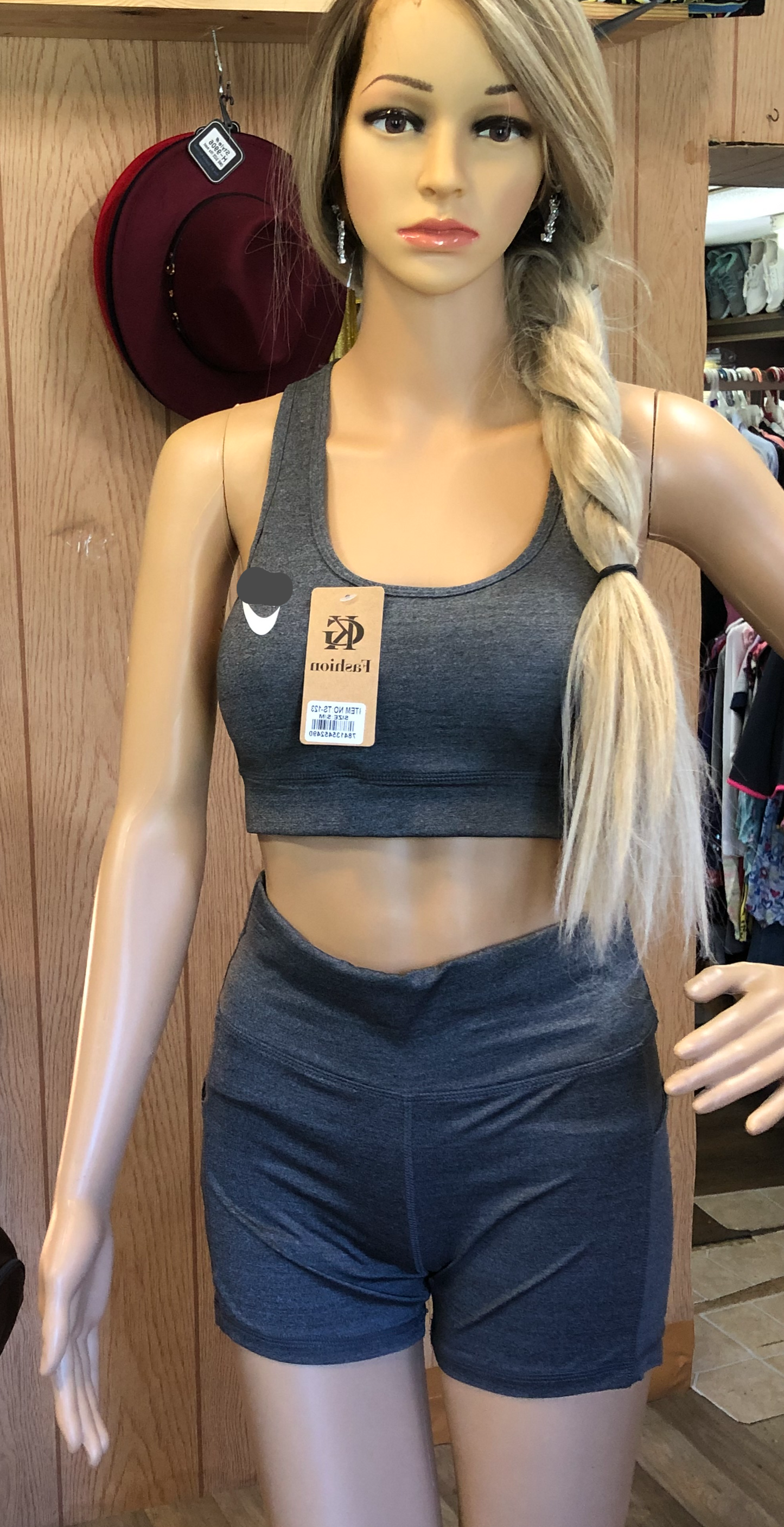 Nike 2Pc. Razor Back Sport Bar and Booty shorts Size S/M