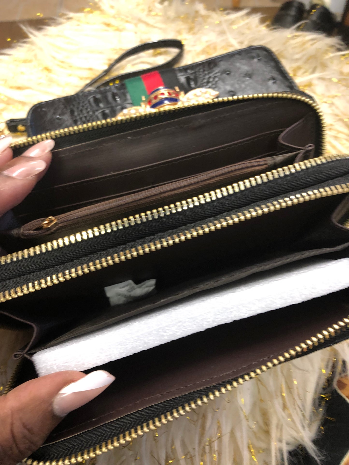 Fashion Double Zipper "G" Bling Colorful Bee Wristlet Wallet Thanks For Your Purchase.(SOLD OUT)