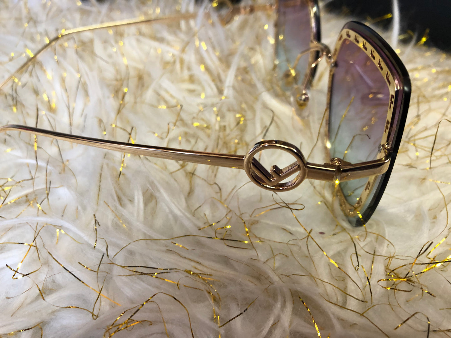Woman Fashion Designer F Sunglasses Purple Tint Color