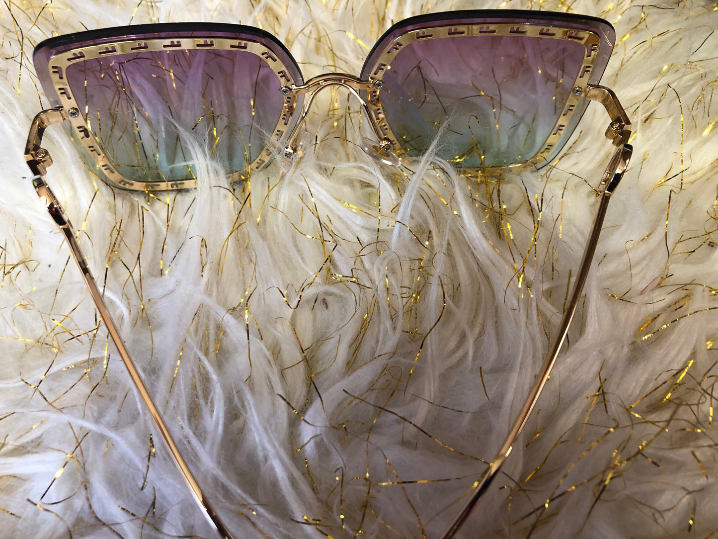 Woman Fashion Designer F Sunglasses Purple Tint Color