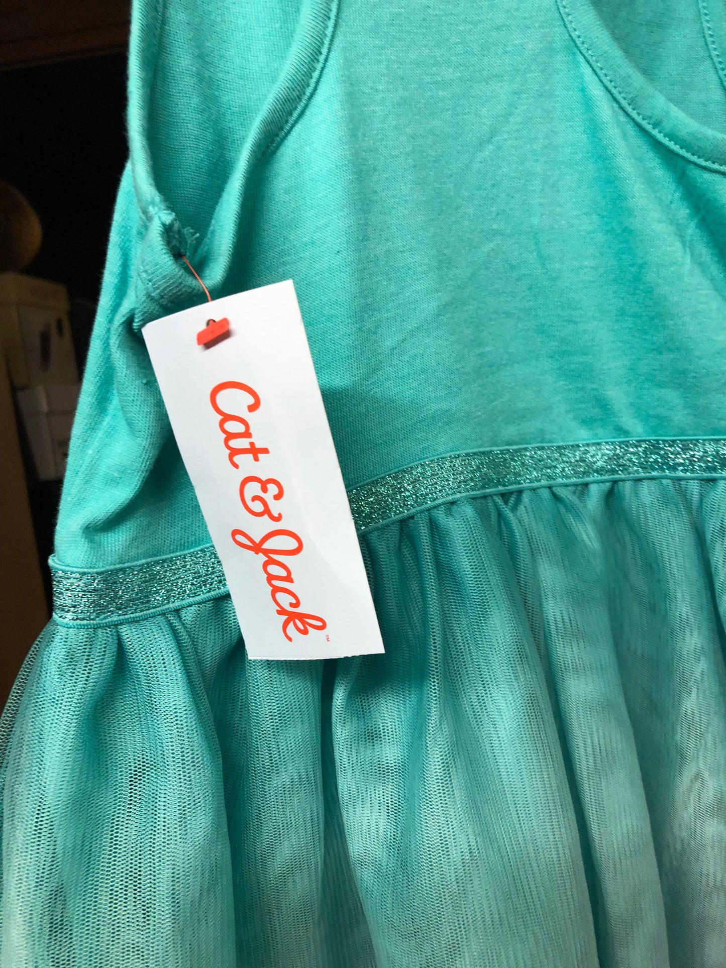 Girls Size 3T Razor Back Sun Dress Color Teal Green