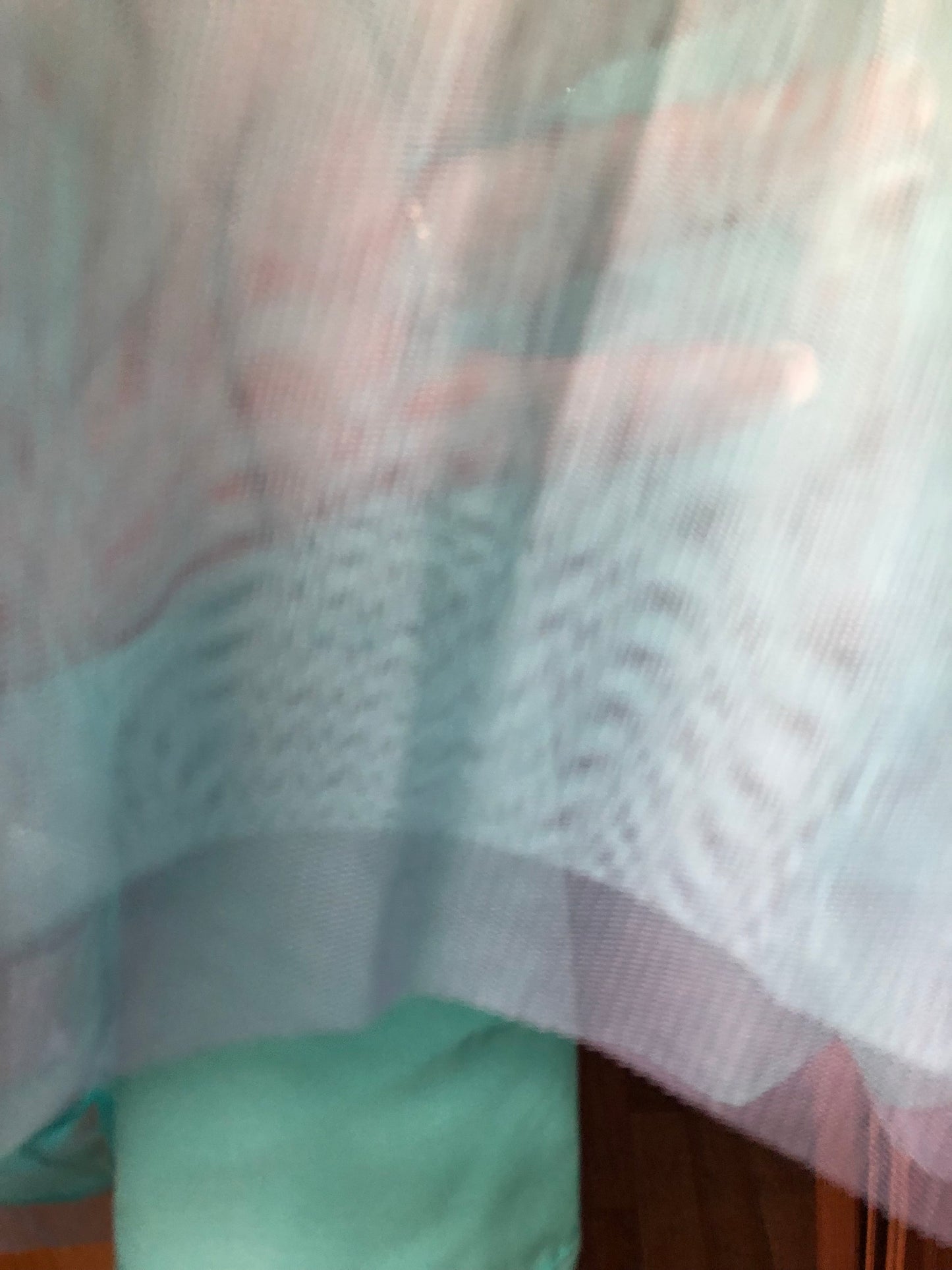 Girls Size 3T Razor Back Sun Dress Color Teal Green