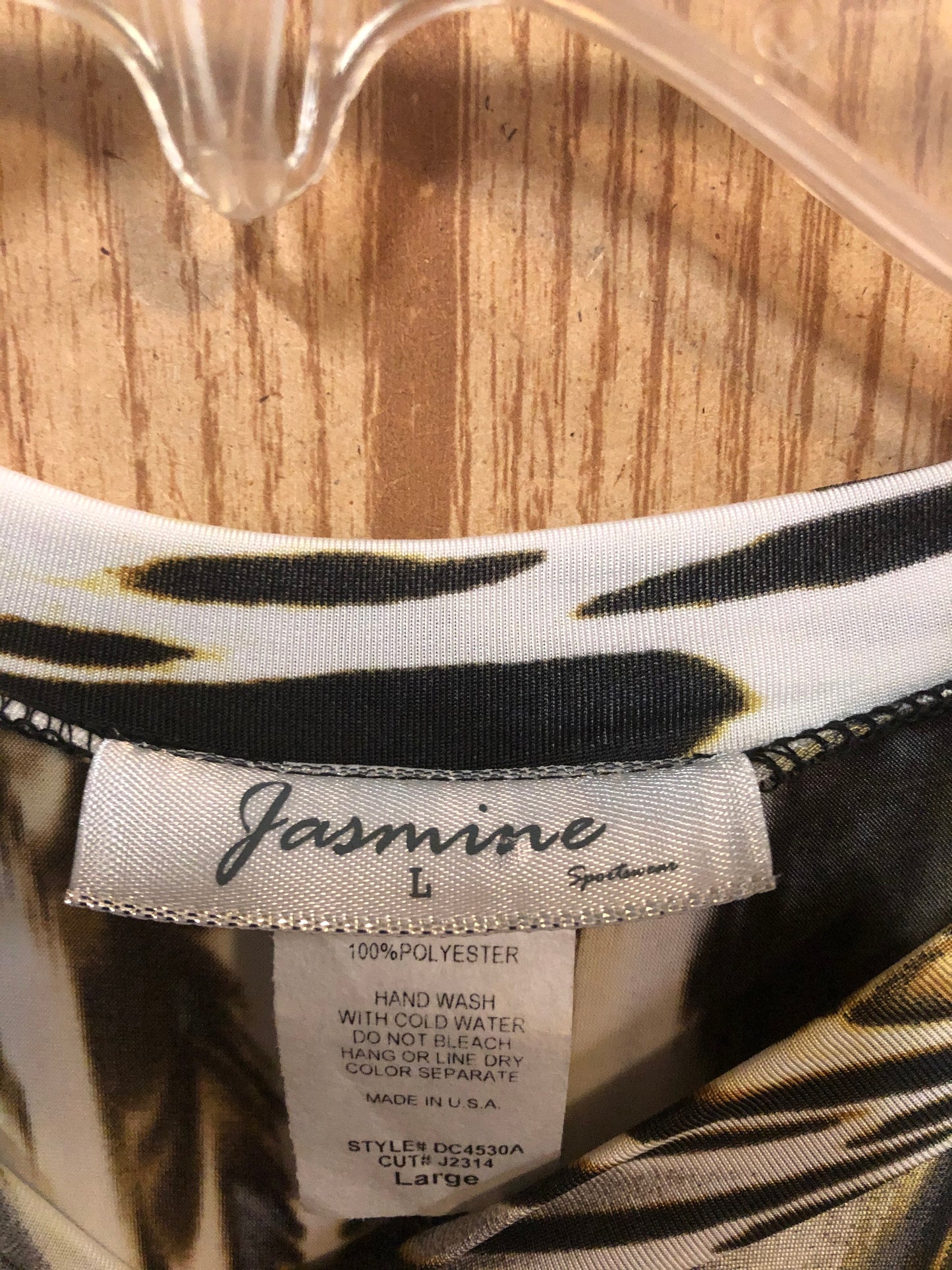 Womans Dress By:Jasmine Zebera Print "Great Fall Collection"(Size Large)