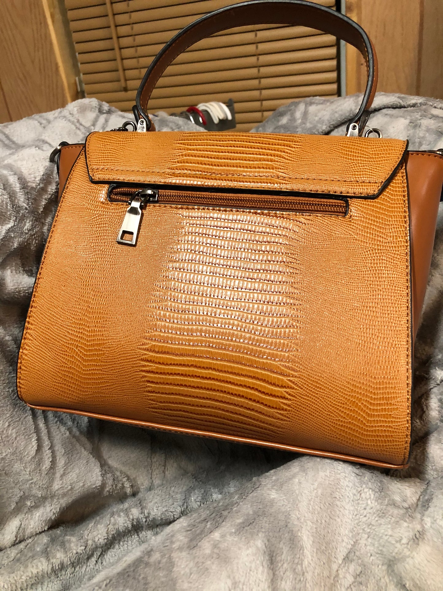 Brown chain bag /Croccbody