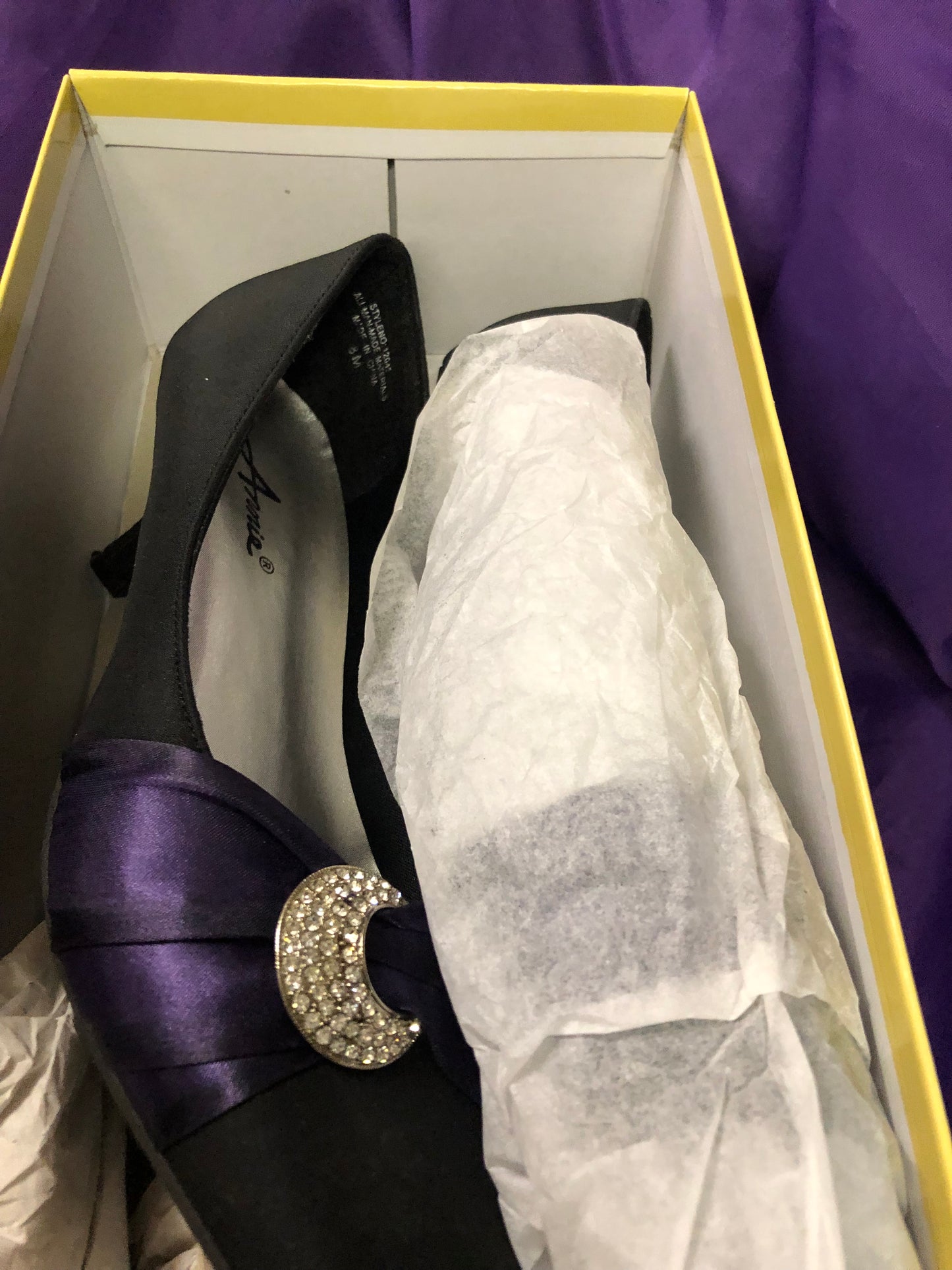 Woman Pre-Owned Pumps Blk/Purple Size 8 (Sold Out) Thanks For Your Purchase