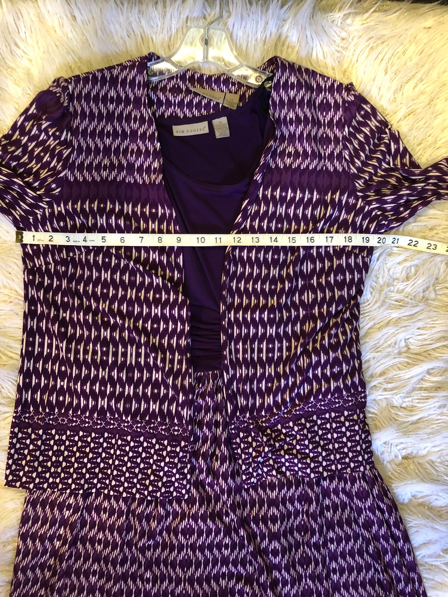 Woman 2Pc. Dress & Jacket Set Slip On By: Kim Rogers Size 12 "Fall Collection"