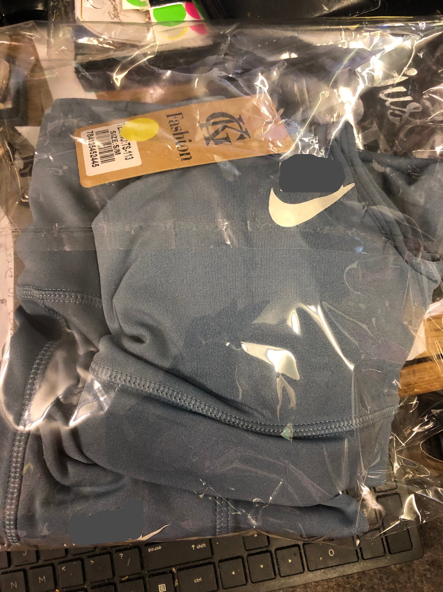 Woman Nike 2Pc Racer Back Biker Short Set Size S/M