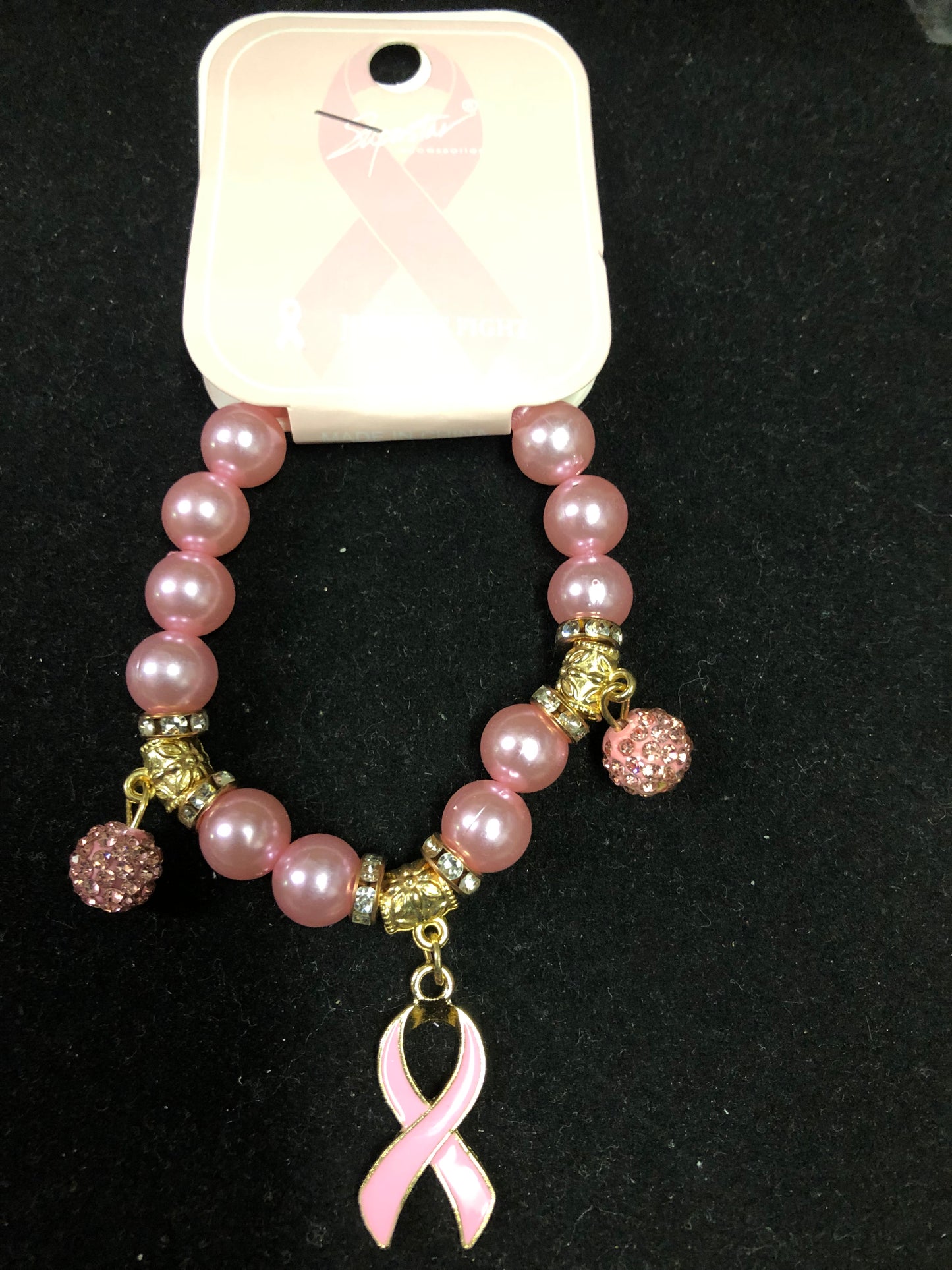 Fashion Bracelet "OCTOBER" Show Your Support "Breast Cancer Awareness Month Gold Or Silver "New Arrival"