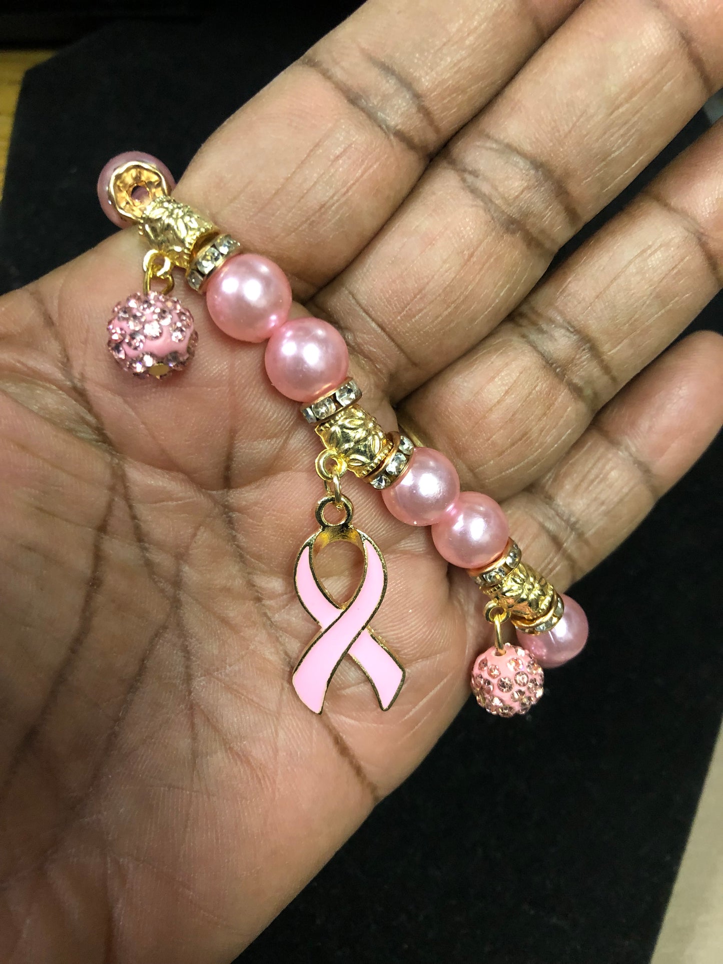 Fashion Bracelet "OCTOBER" Show Your Support "Breast Cancer Awareness Month Gold Or Silver "New Arrival"