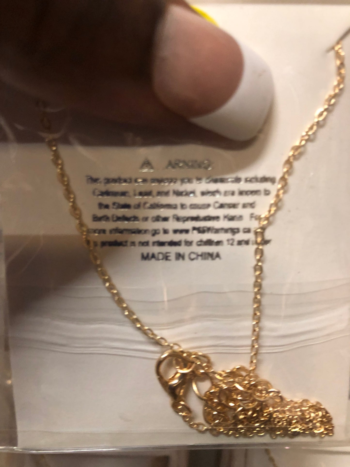 Woman Crystal Heart Light Green Tricolor Necklace On A Gold Chain. " SOLD OUT" Thanks For Your Purchase!