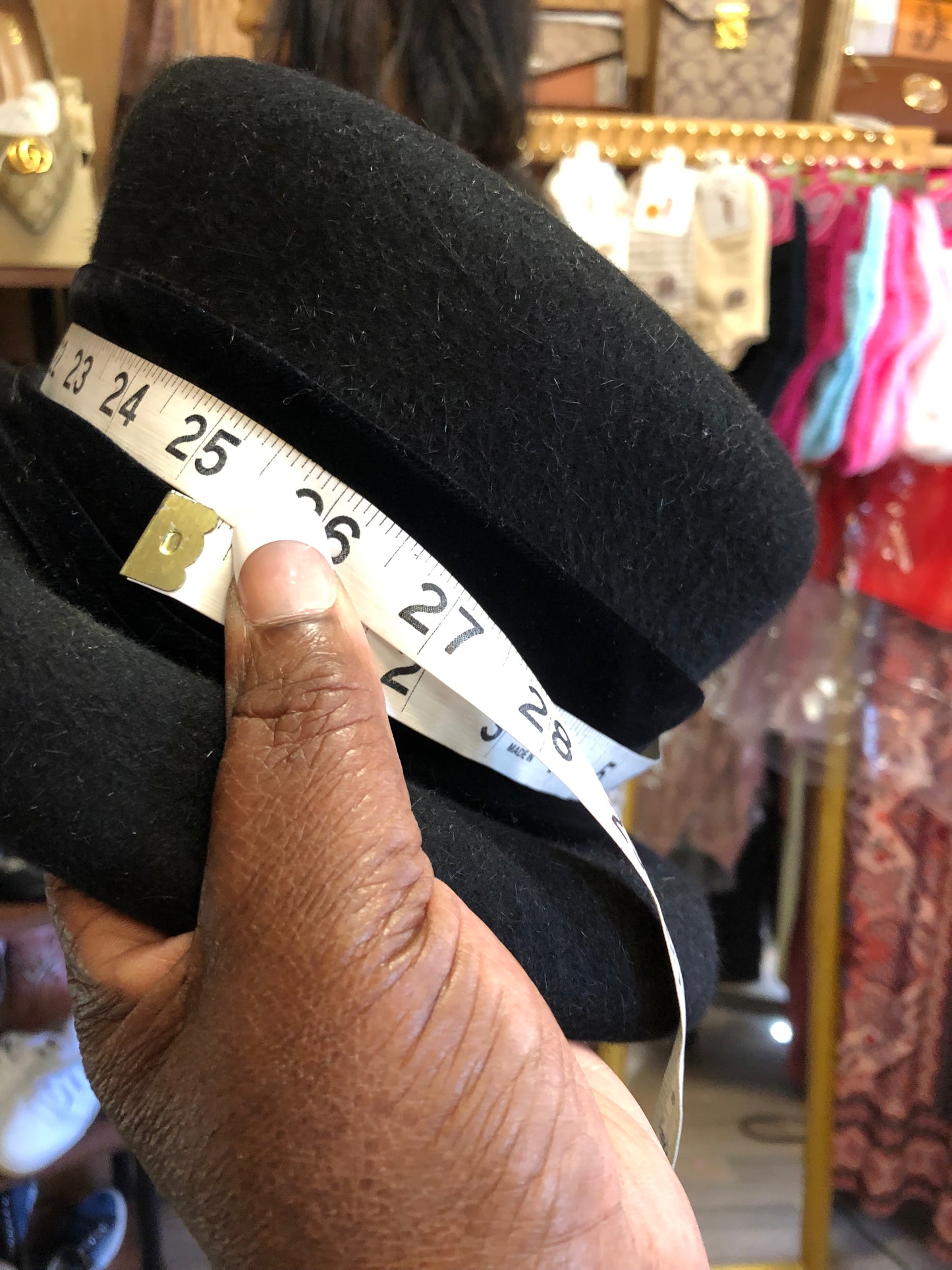 Woman Vintage Black And Velvet Band Winter Hat By: Liz Claiborn"New Fall Arrival"