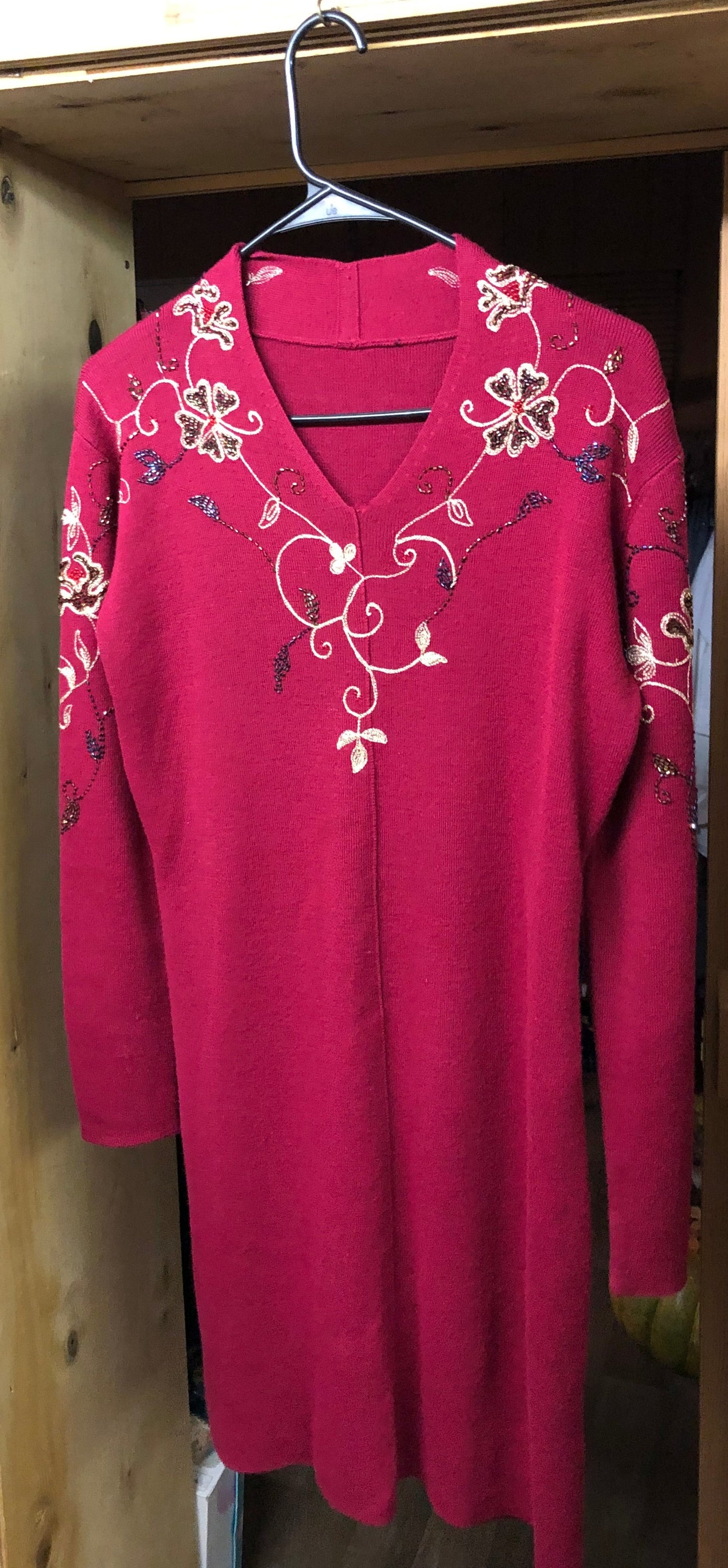 Woman Sweater Dress Size Med. Slip On Start The Year Off In This Beauty.