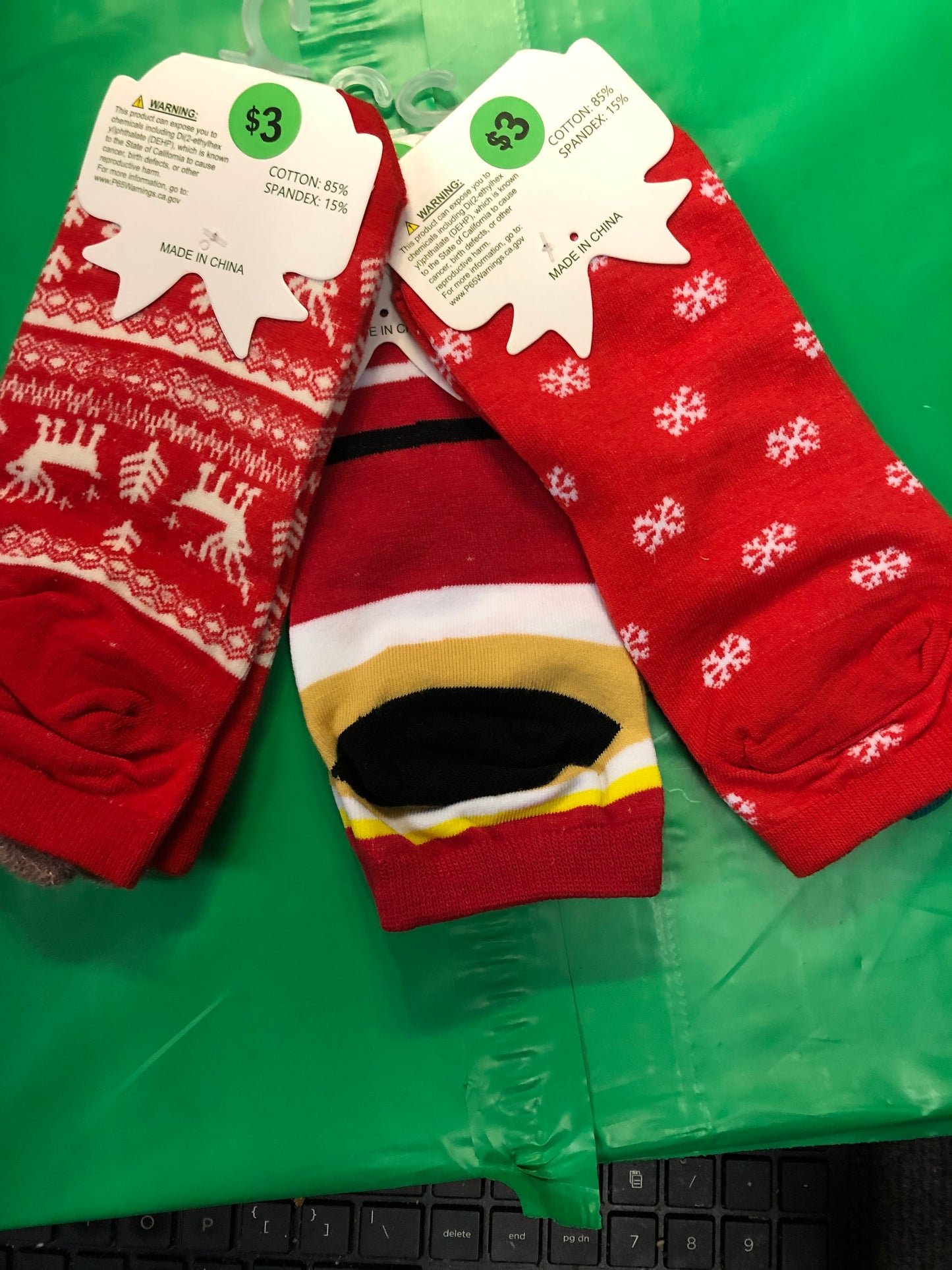 Woman Christmas Ankle Socks "New Arrival" Great Stocking Stuffers $3 each Or 2 For $5.00