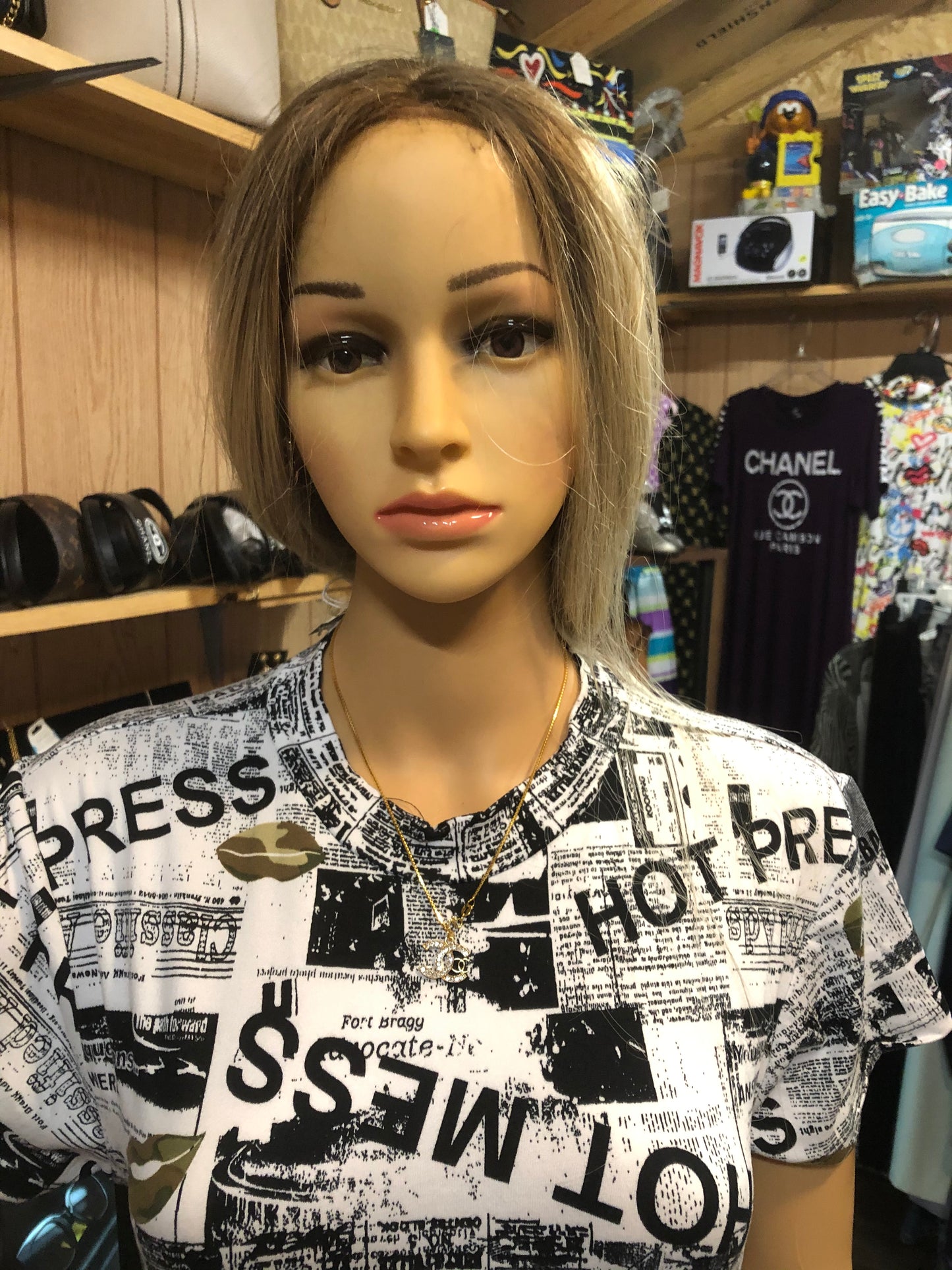 Fashion JR Dress News Color Multi News Paper Design
