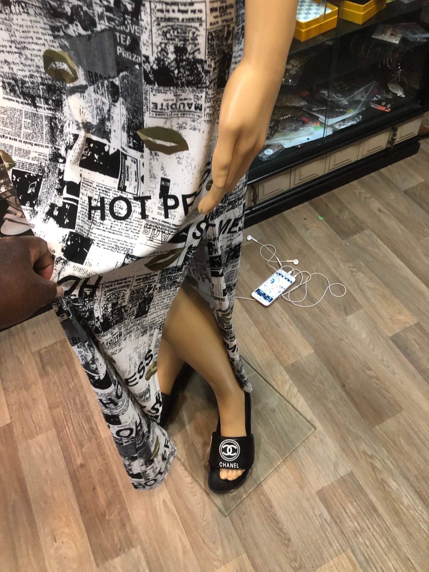 Fashion JR Dress News Color Multi News Paper Design