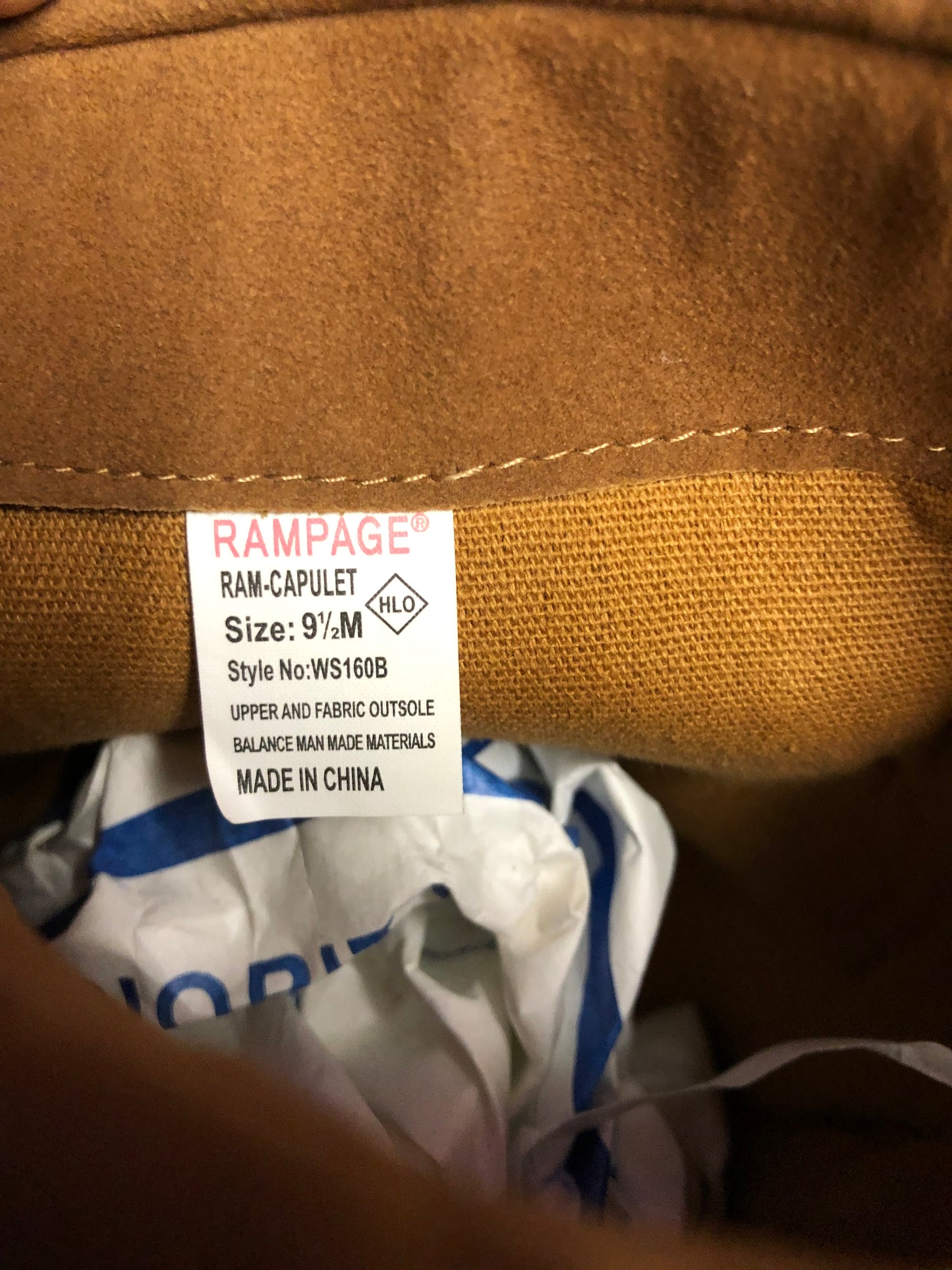 Woman Fringe Boots HLO Mid Calf By: Rampage Color Light Brown(Chest-nut)Size 9.5M
