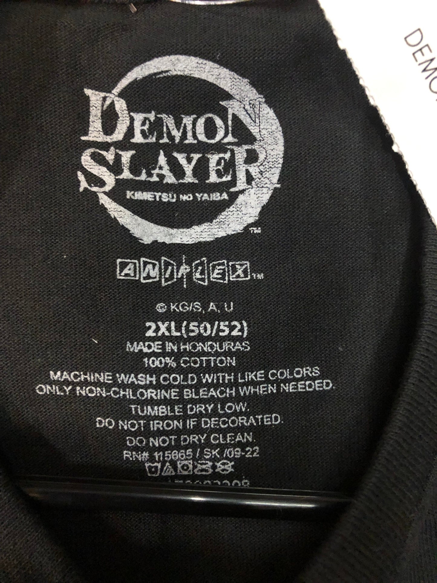 Men Tee Size 2XL(50/52) Color Black Demon Slayer "New Arrival"
