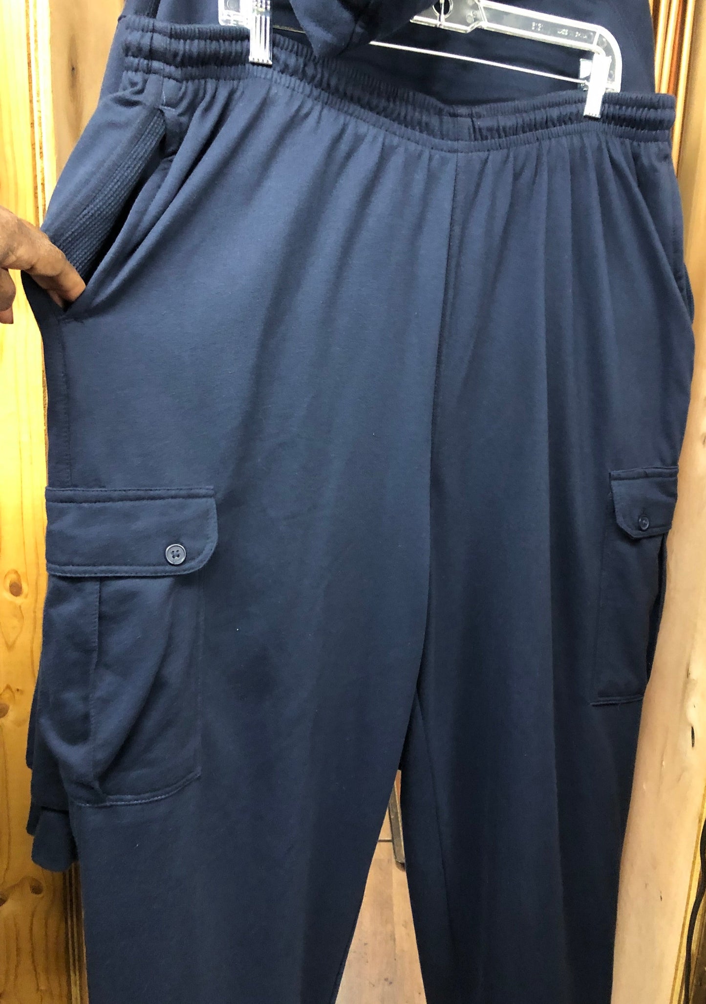 Men 2 Piece Jogger Set King Size Big Color Blue Jacket 3XL Joggers 2XL