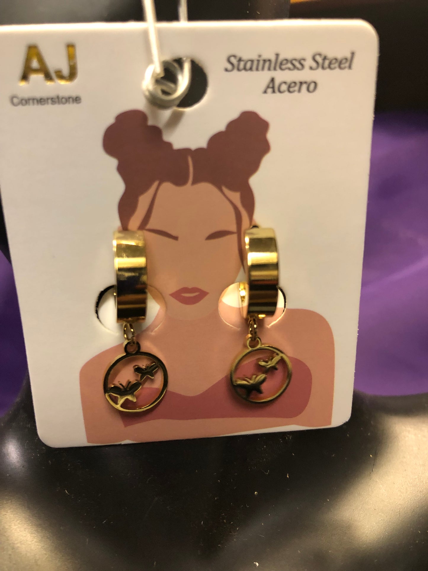 Woman Stainless Steel Small Hoop Earrings Color Gold "New Arrival"