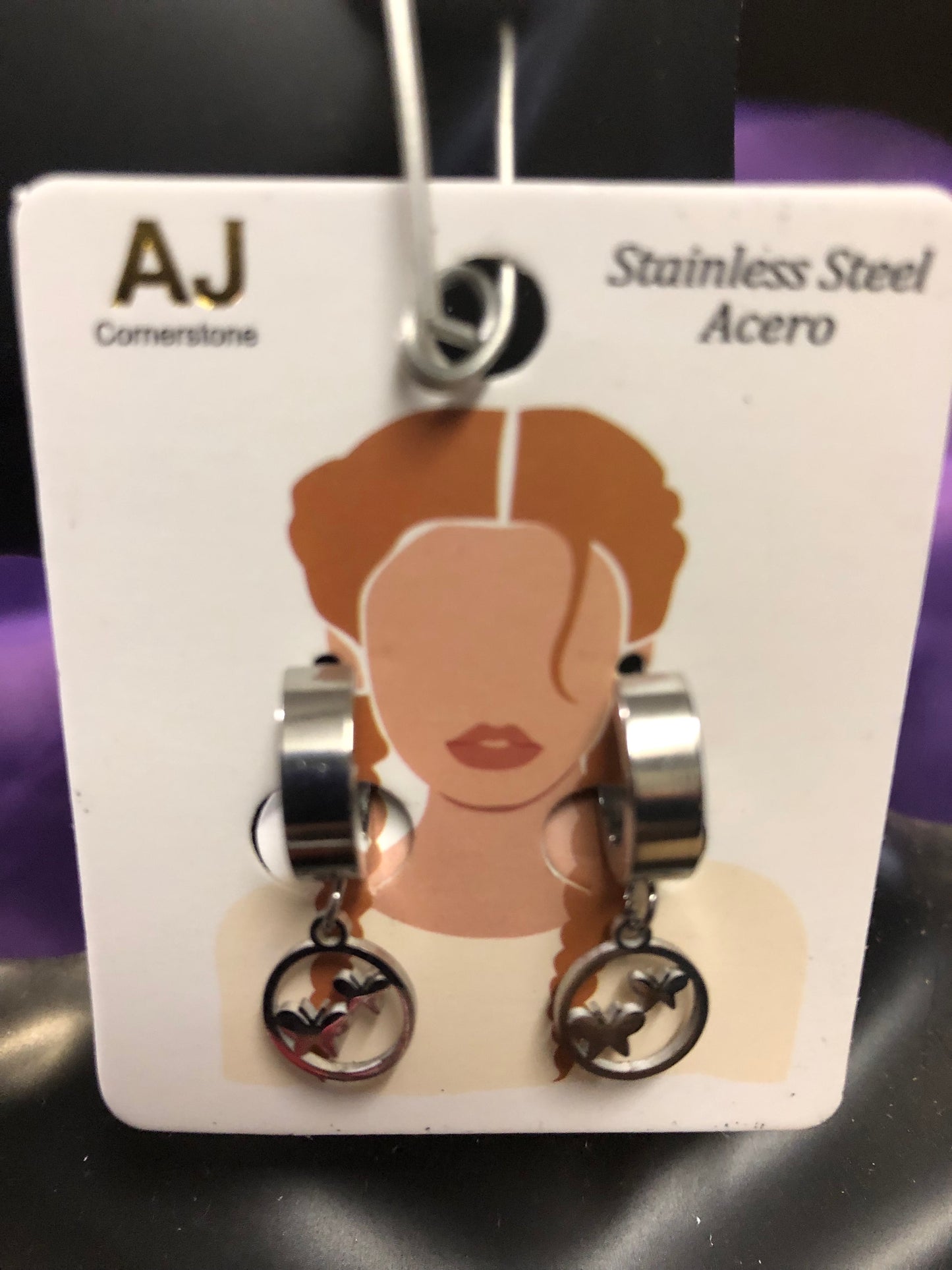 Woman Stainless Steel Small Hoop Earrings" Color Silver "New Arrival"