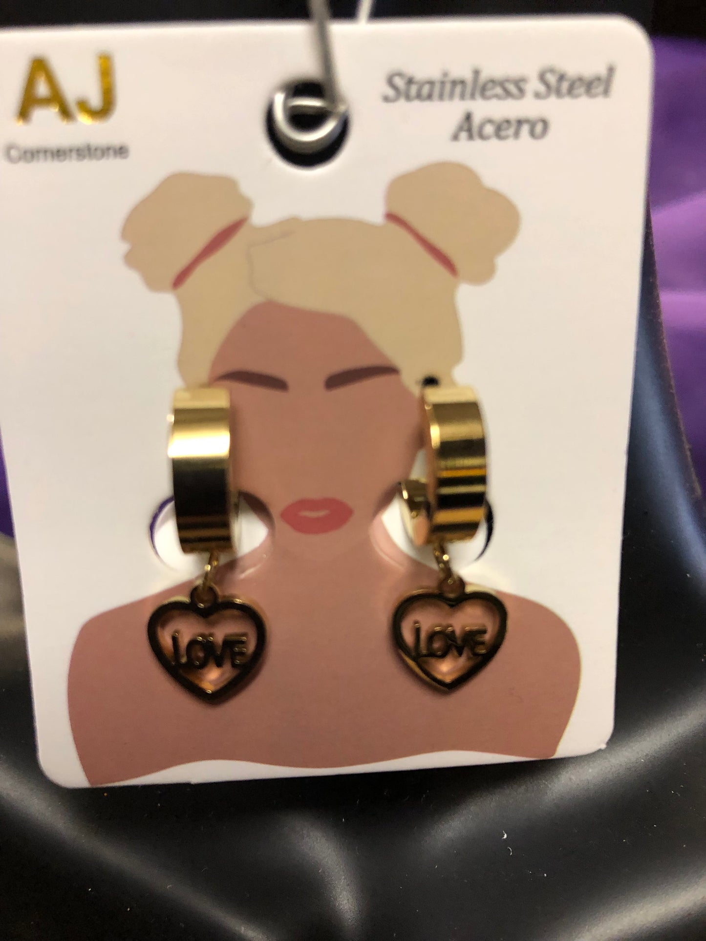 Woman Stainless Steel Acero Small Hoop Earrings Color Gold"New Arrival'