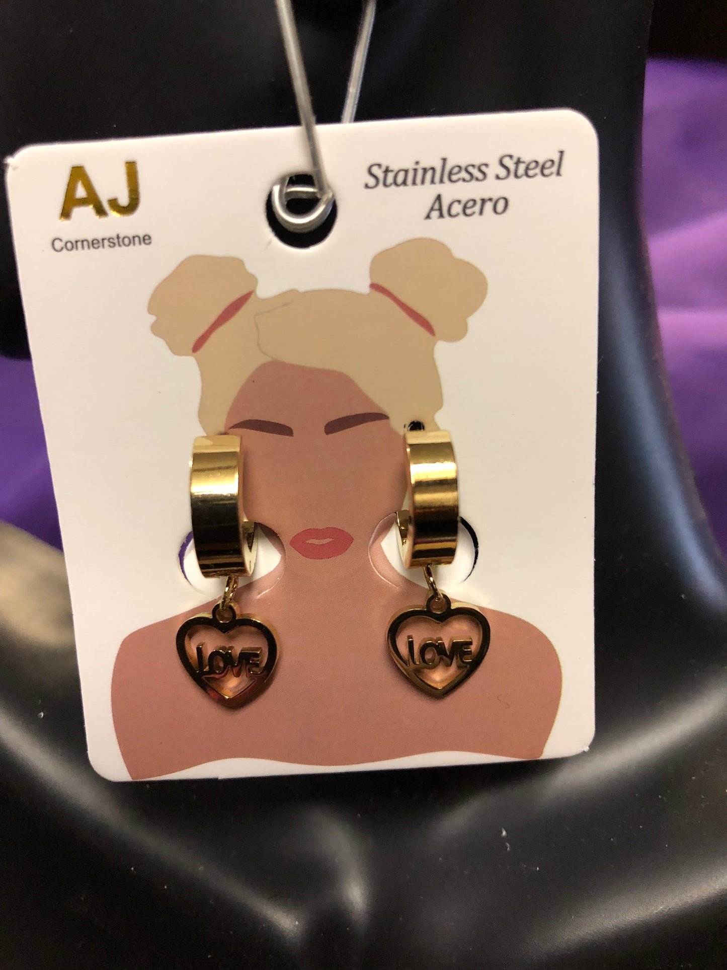Woman Stainless Steel Acero Small Hoop Earrings Color Gold"New Arrival'