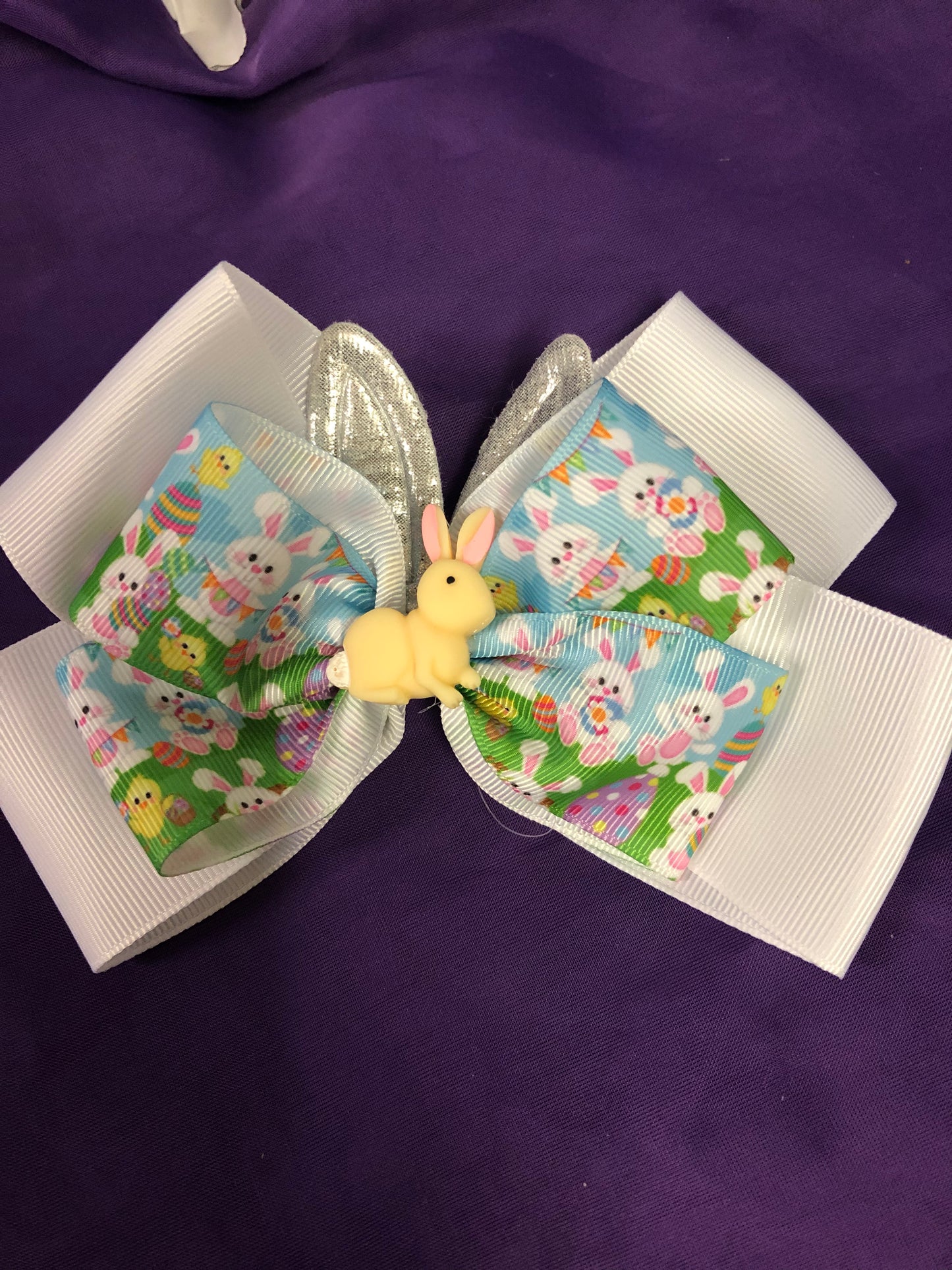 Little Girls Easter Bunny Bows Color White 12.00 Ea. Or 2 for 20.00 "New Arrival"