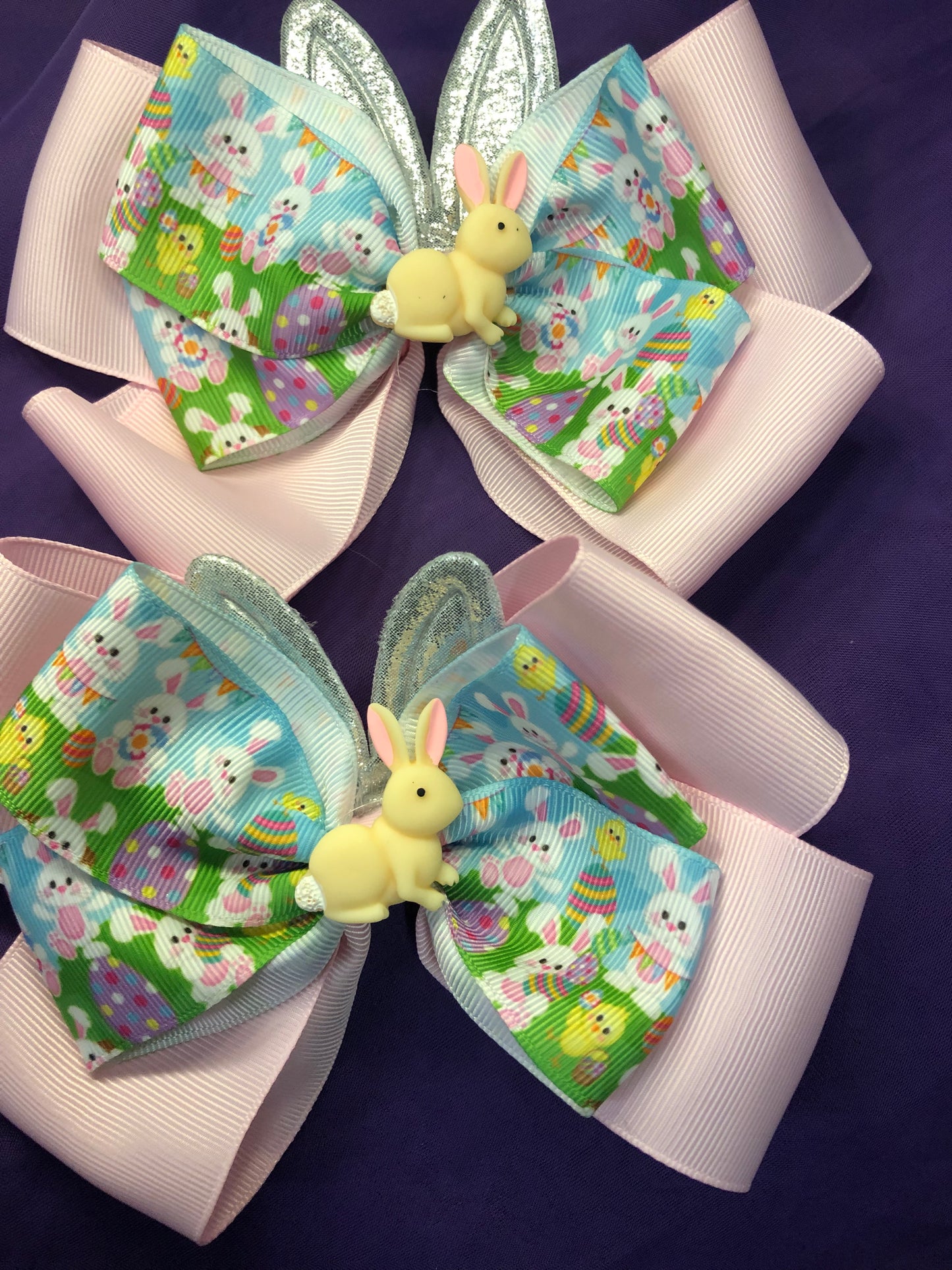 Little Girls Easter Bunny Bows Color Pale Pink 18.00 Ea. 2 for 20.00 "New Arrivai"