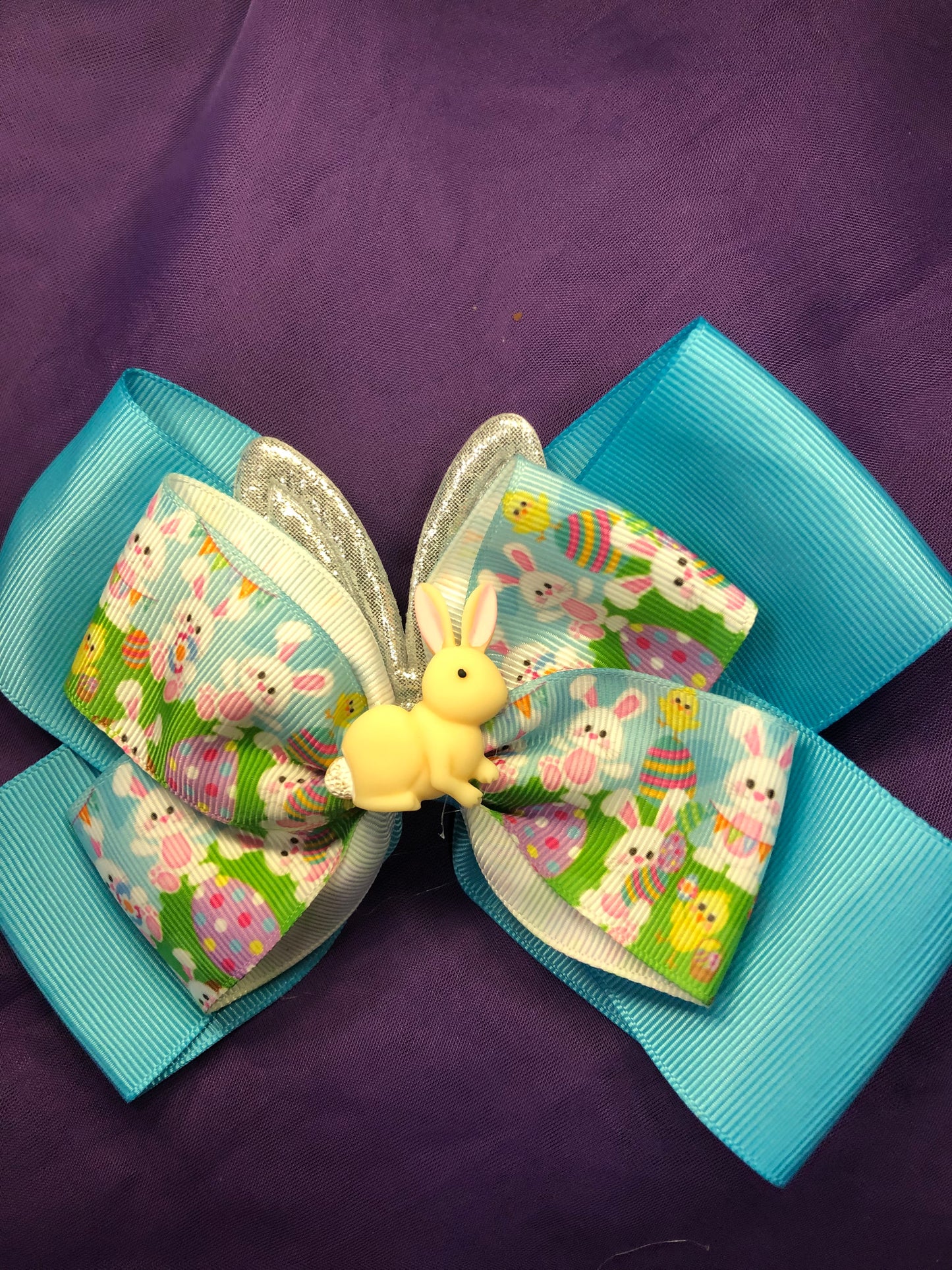 Little Girls Easter Bunny Bows Color Blue 12.00 Ea. Or 2 for 20.00 "New Arrival"