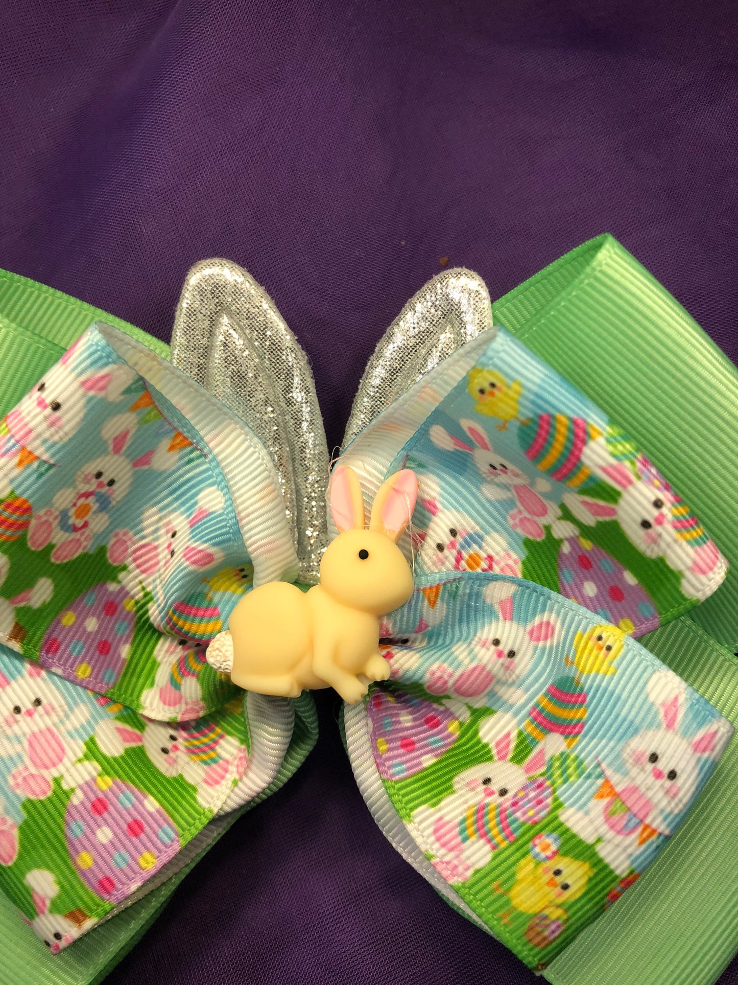 Little Girls Easter Bunny Bows Color Green 12.00 Ea. Or 2 for 20.00 "New Arrival"
