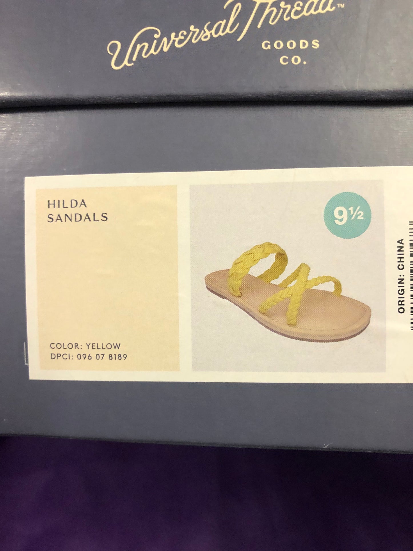 Woman Braided Flat Hilda Sandal Color Yellow Size 8 And 9.5 "New Arrival"
