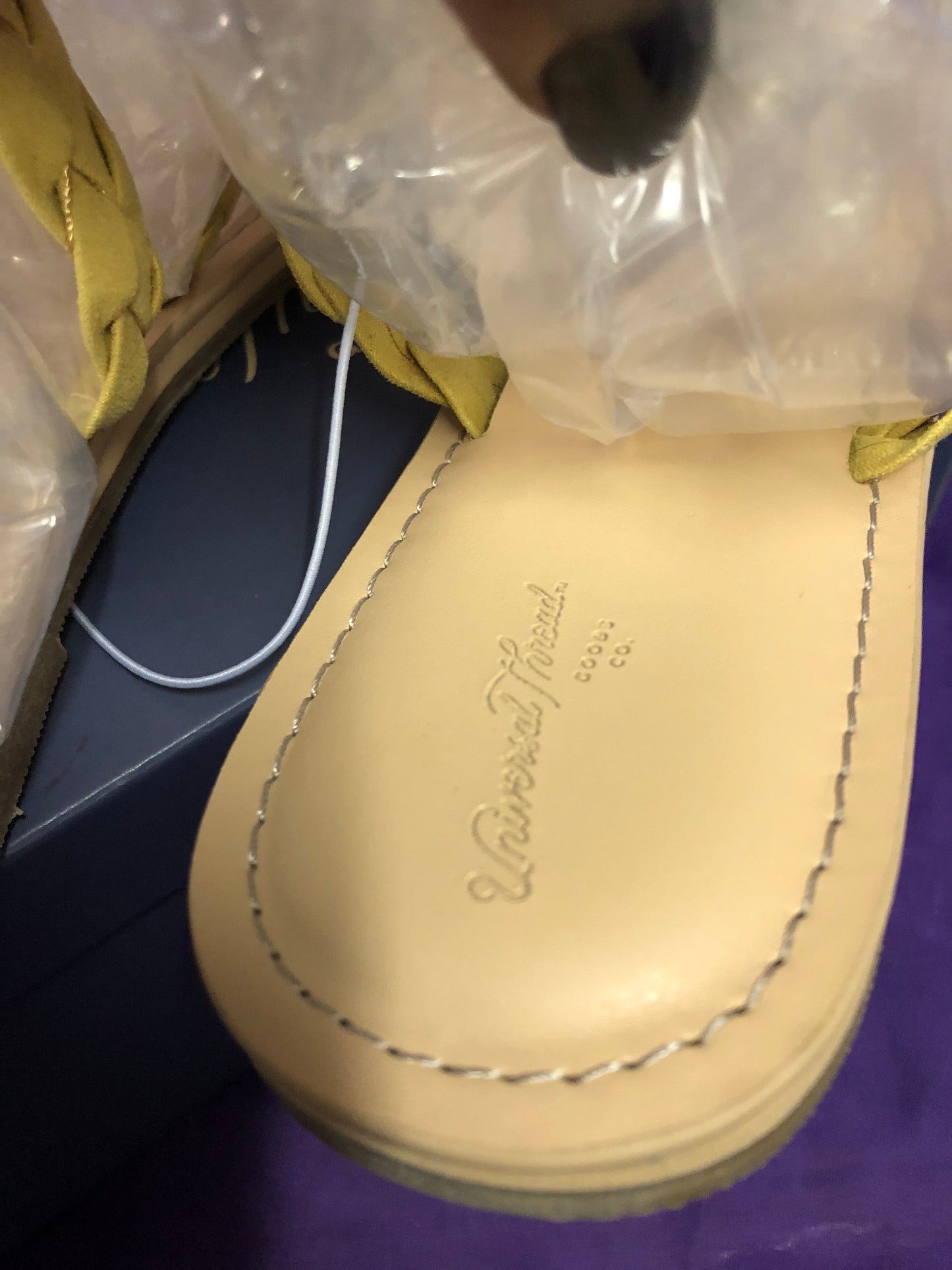 Woman Braided Flat Hilda Sandal Color Yellow Size 8 And 9.5 "New Arrival"