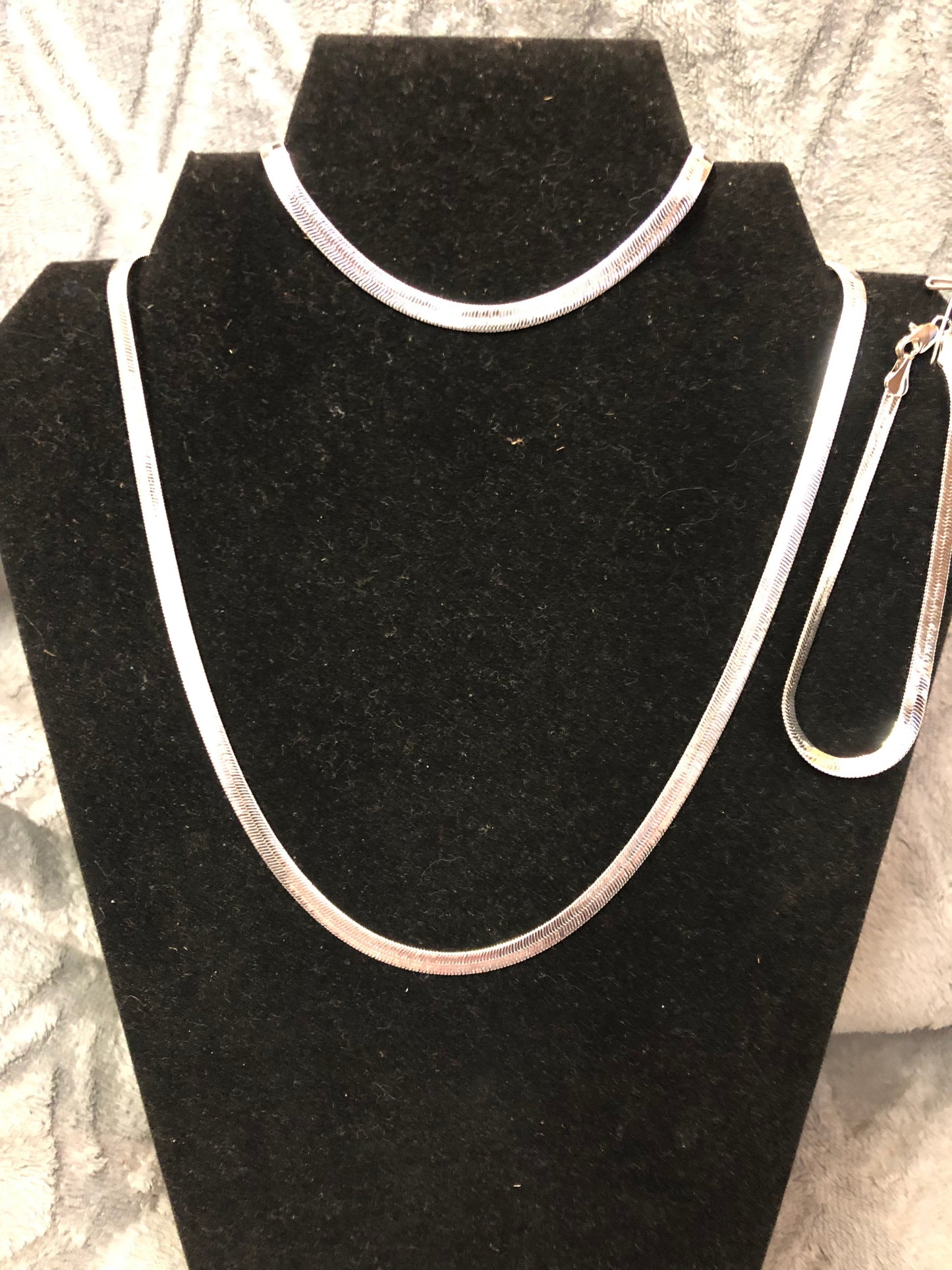 Gold Plated 14K 3 Pc. Herringbone Set