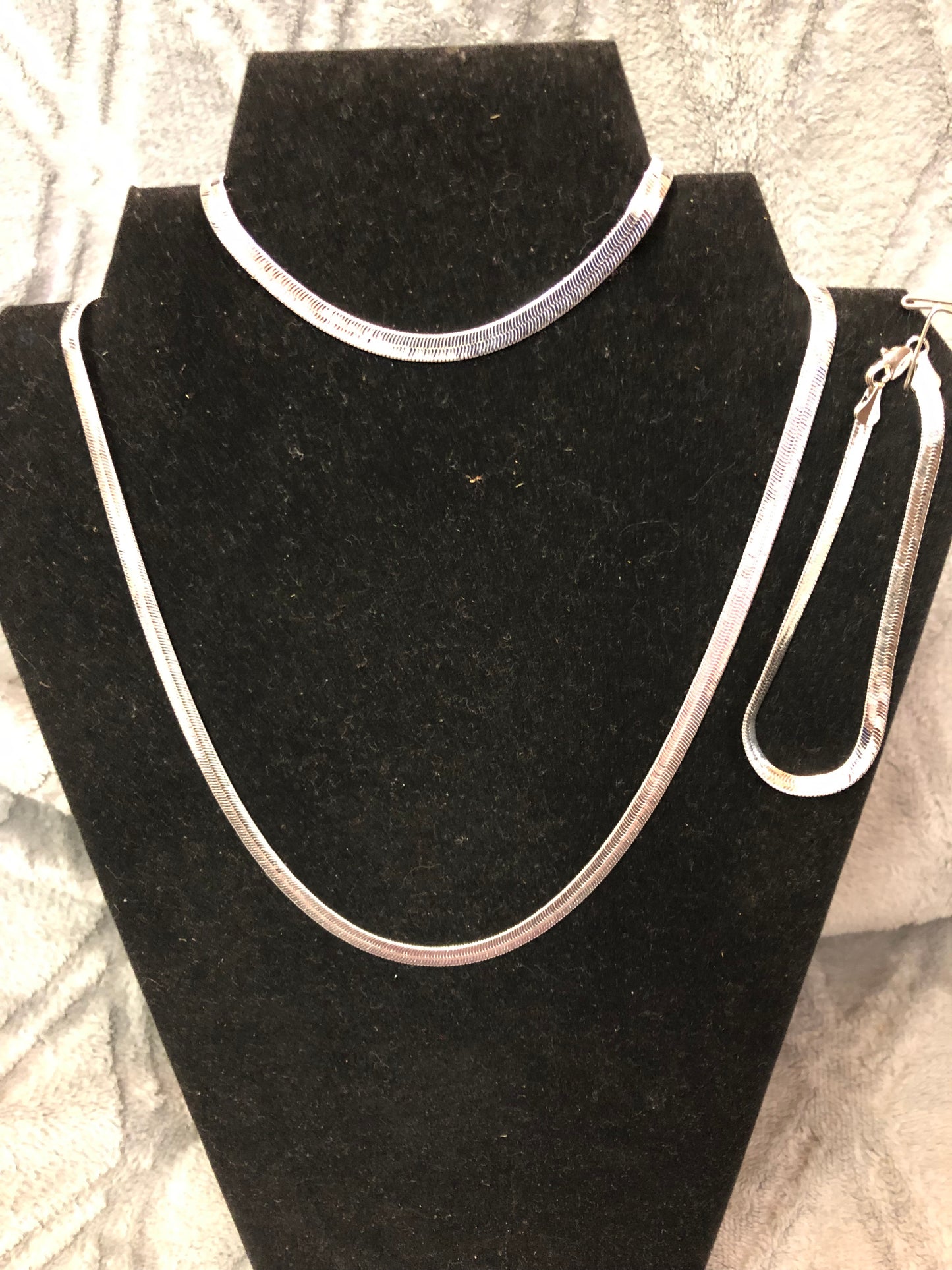 Gold Plated 14K 3 Pc. Herringbone Set