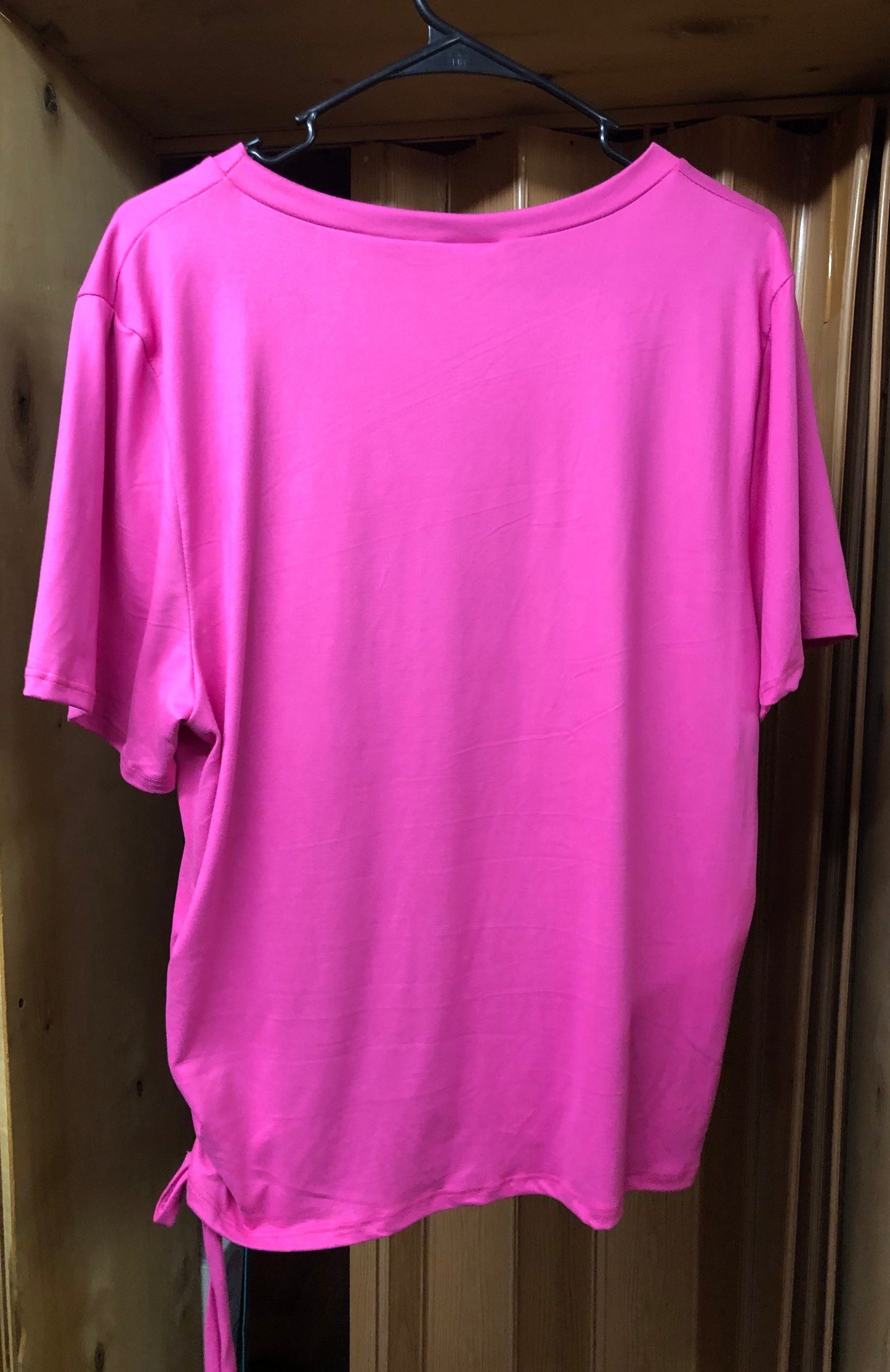 Woman T-Shirt Size 1XL Accented With Bling Color Fuchsia "New Arrival"