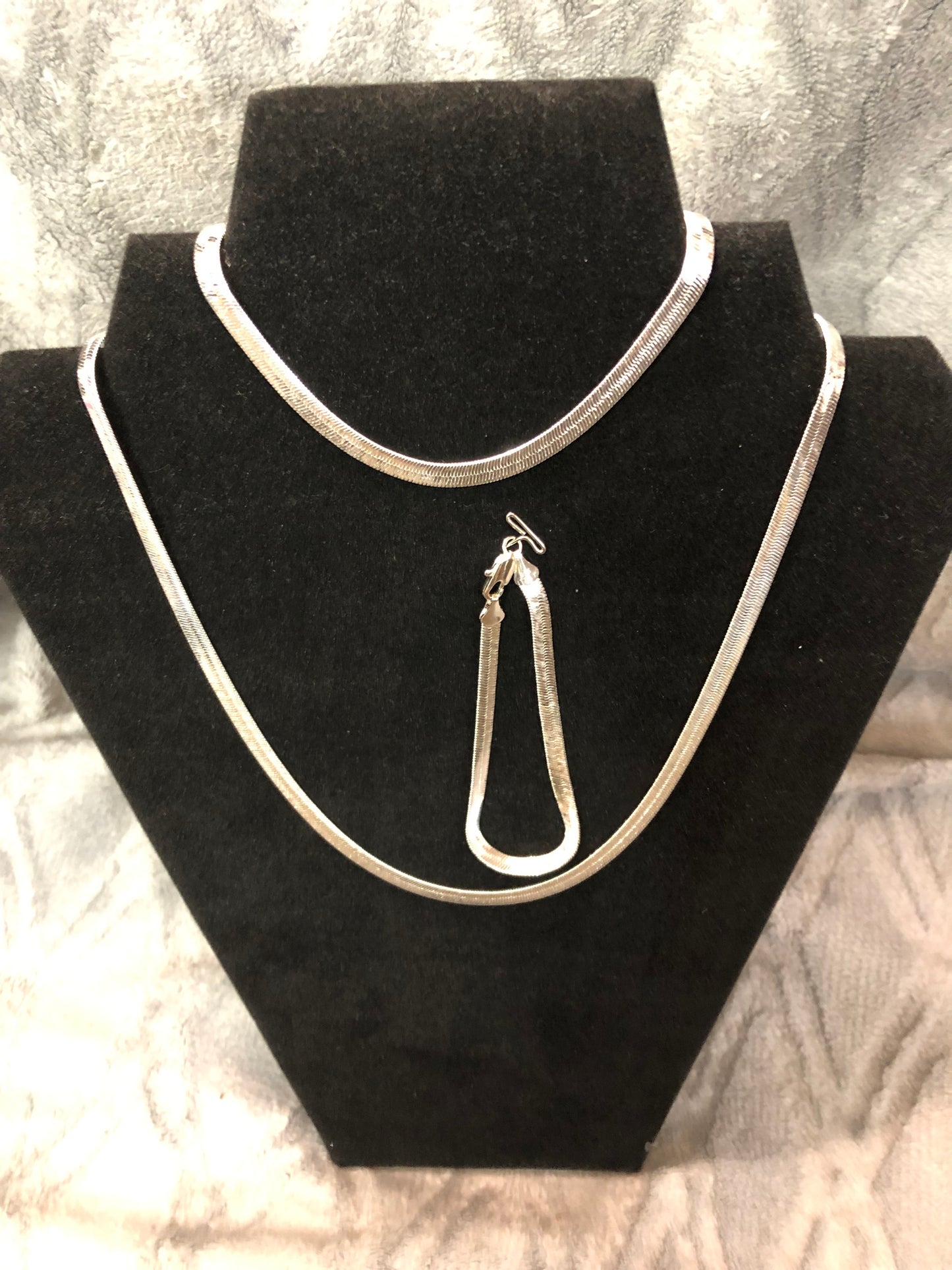 Gold Plated 14K 3 Pc. Herringbone Set
