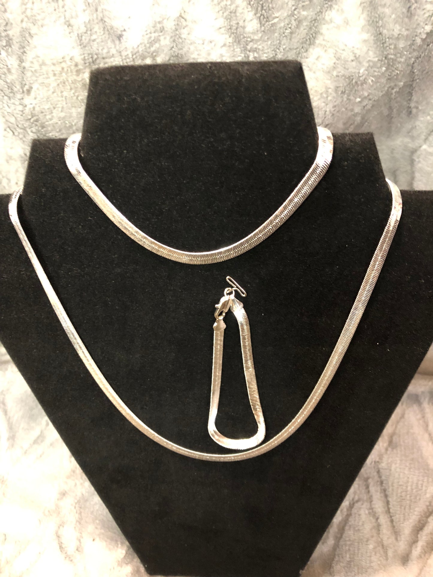 Gold Plated 14K 3 Pc. Herringbone Set