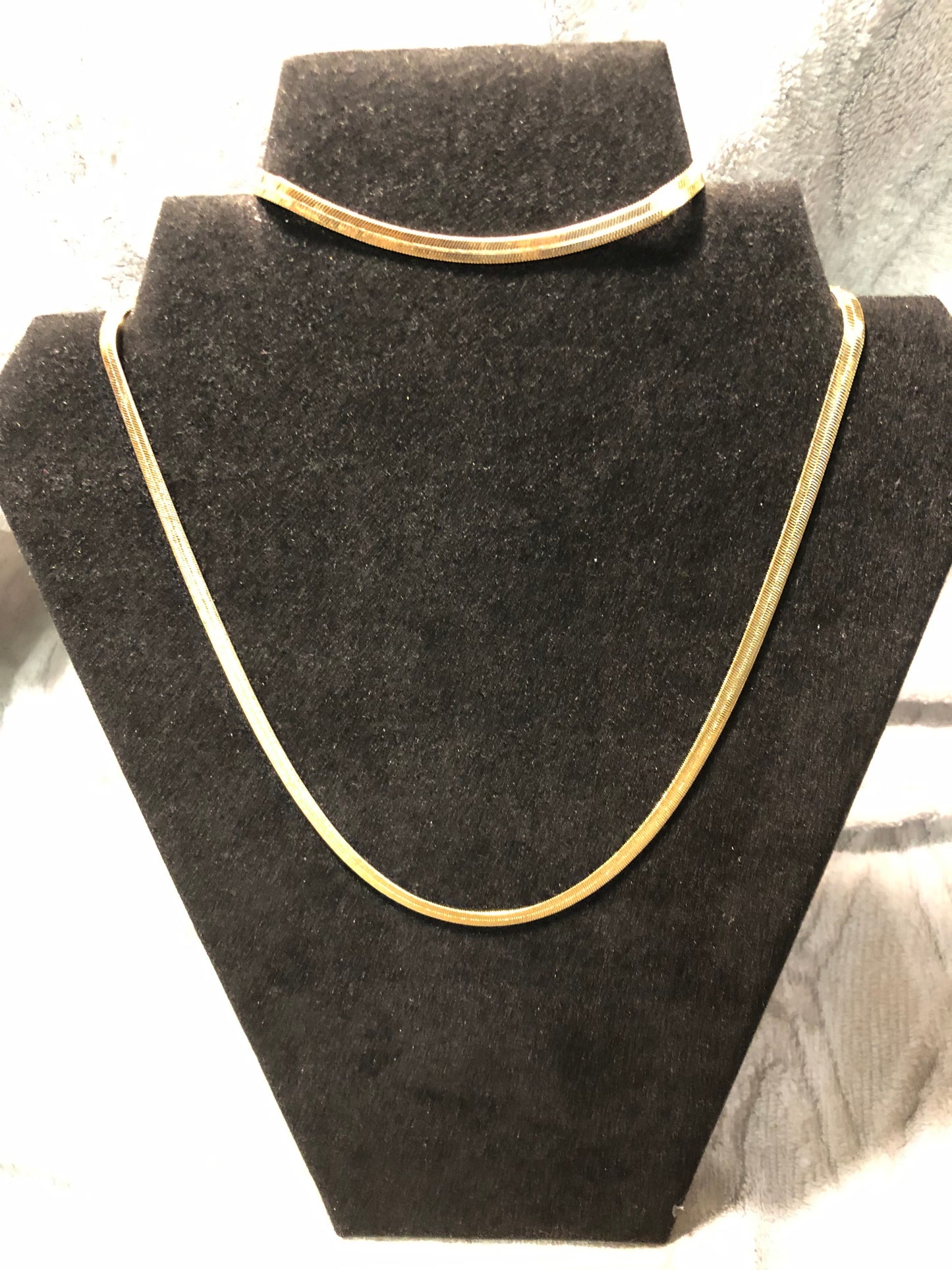 Gold Plated 14k 2 Pc. Herringbone Set