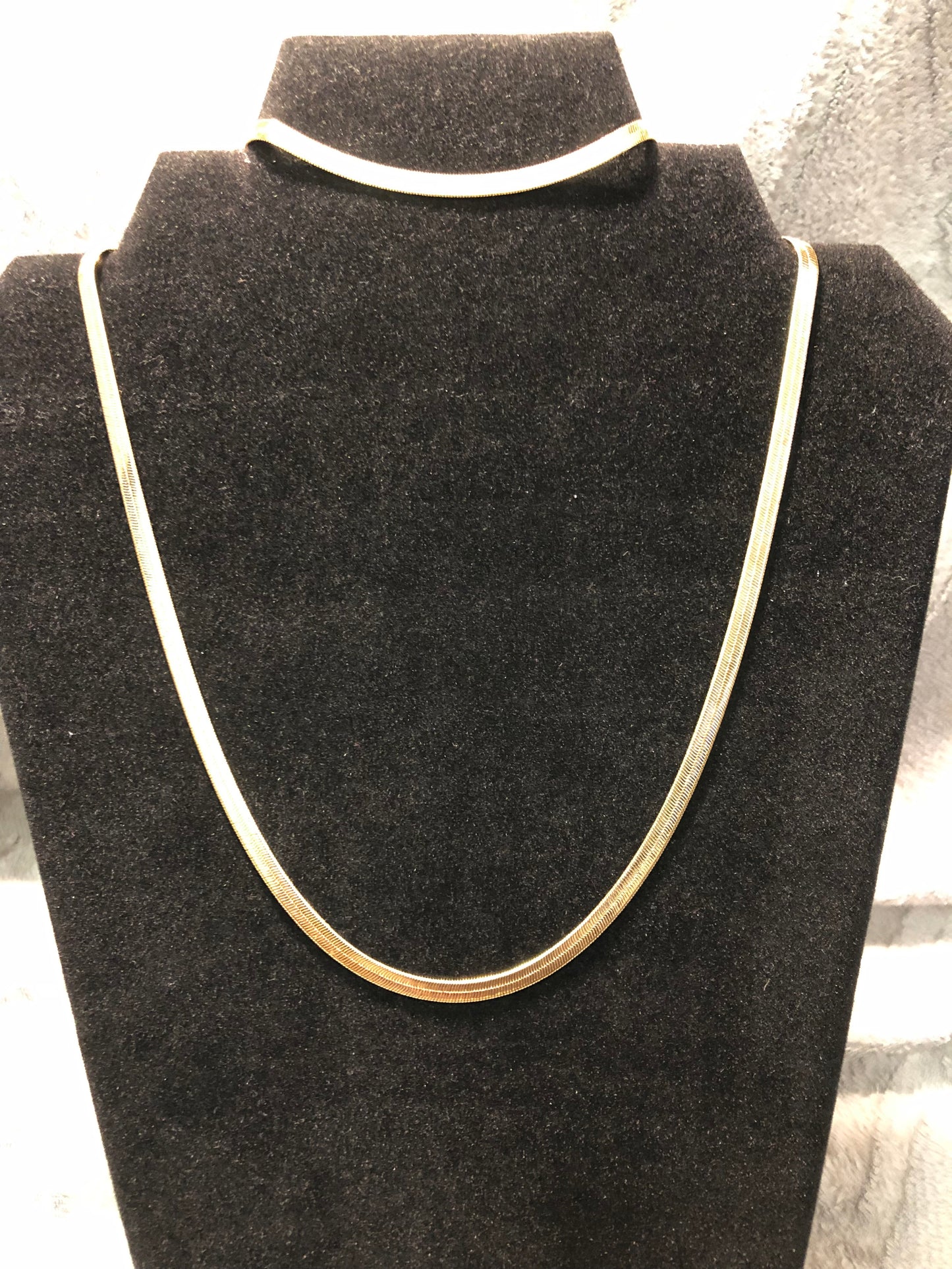 Gold Plated 14k 2 Pc. Herringbone Set