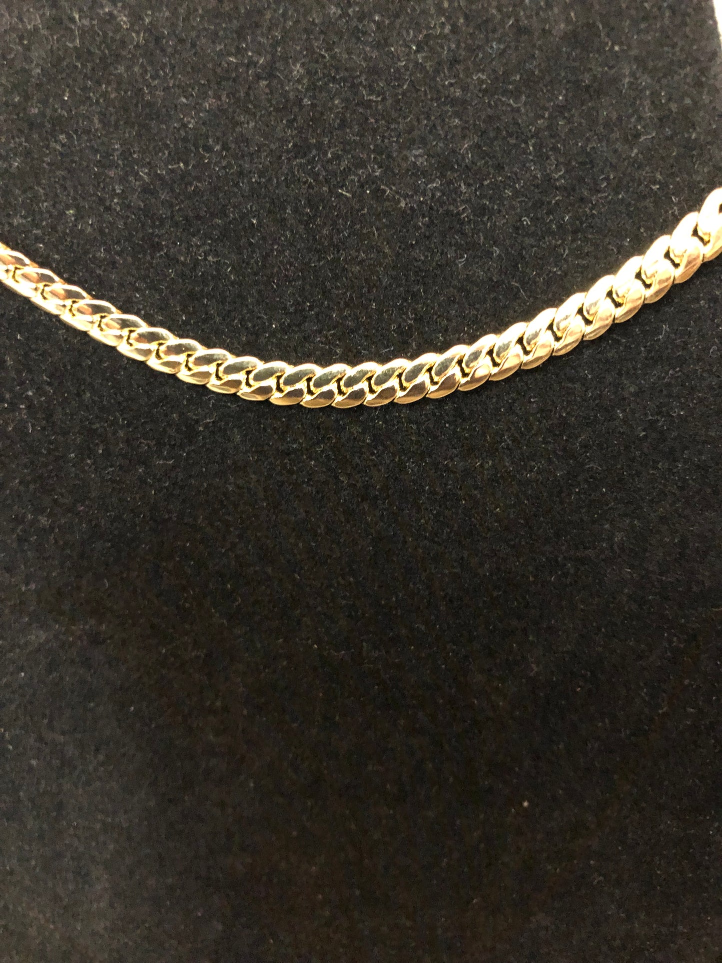 Unisex Gold Plated 14k Snake Cuban Necklace and Bracelet Set