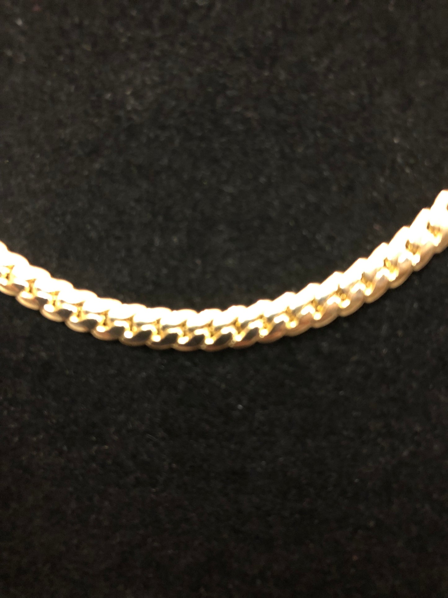 Unisex Gold Plated 14k Snake Cuban Necklace and Bracelet Set
