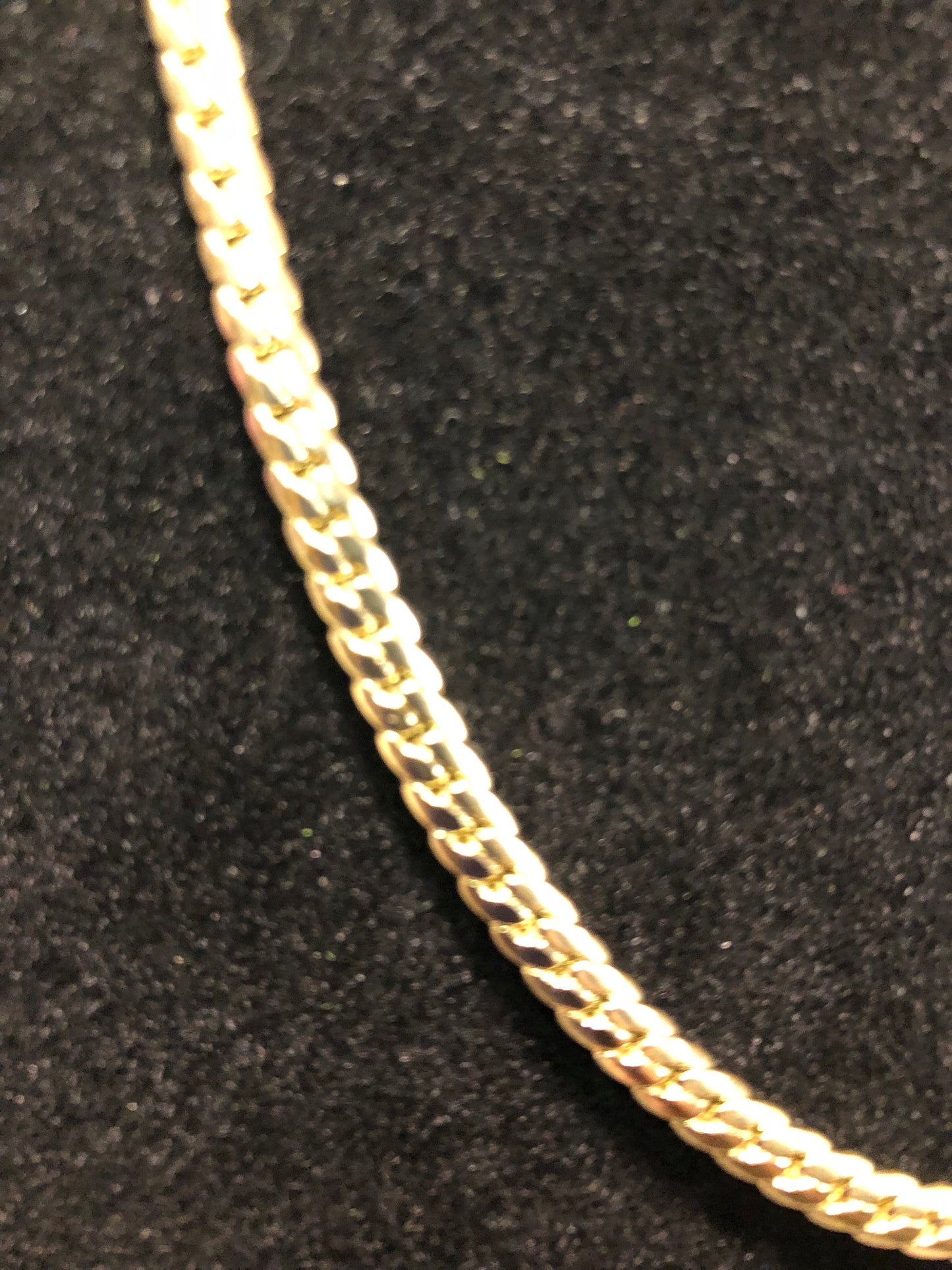 Unisex Gold Plated 14k Snake Cuban Necklace and Bracelet Set