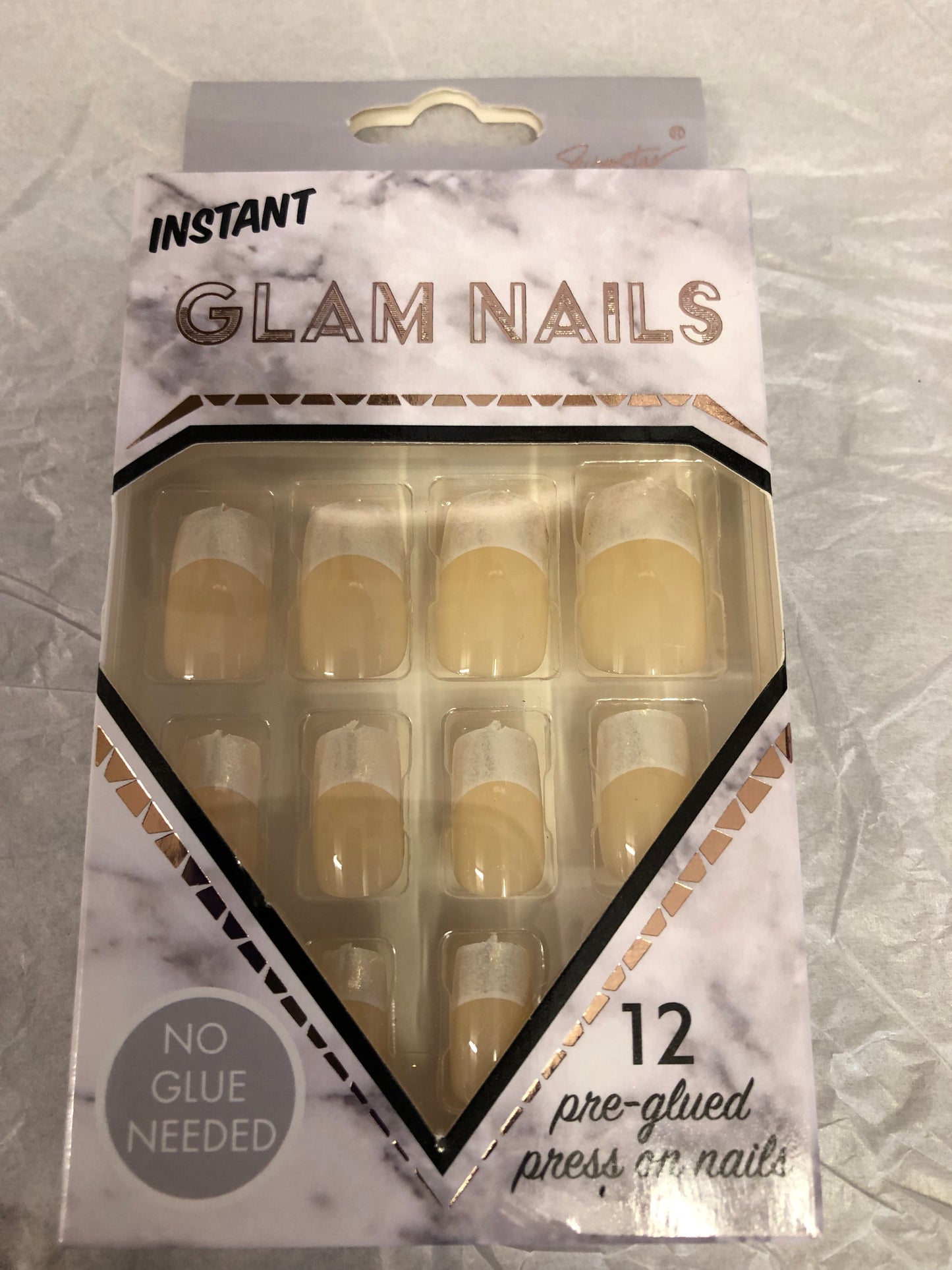 Instant Glam Nails "New Arrivals" 12 Per-Glued Press On Nails No Glue Needed